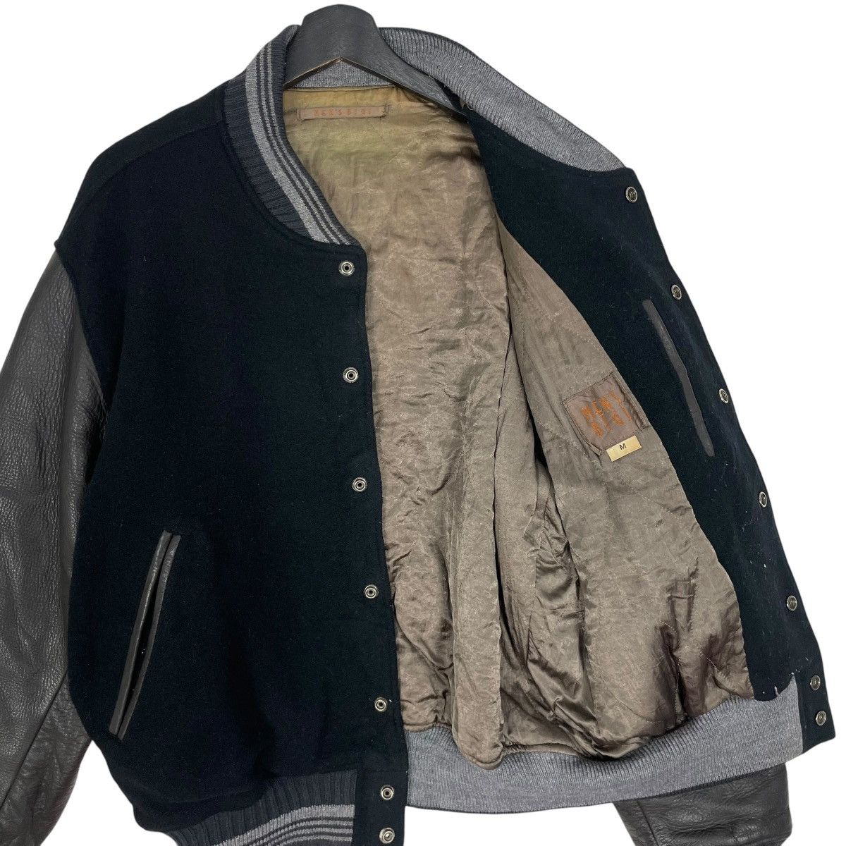 If Six Was Nine Vintage 90s Leather Varsity Jacket Lahechura Magnifica Size US L / EU 52-54 / 3 - 9 Thumbnail