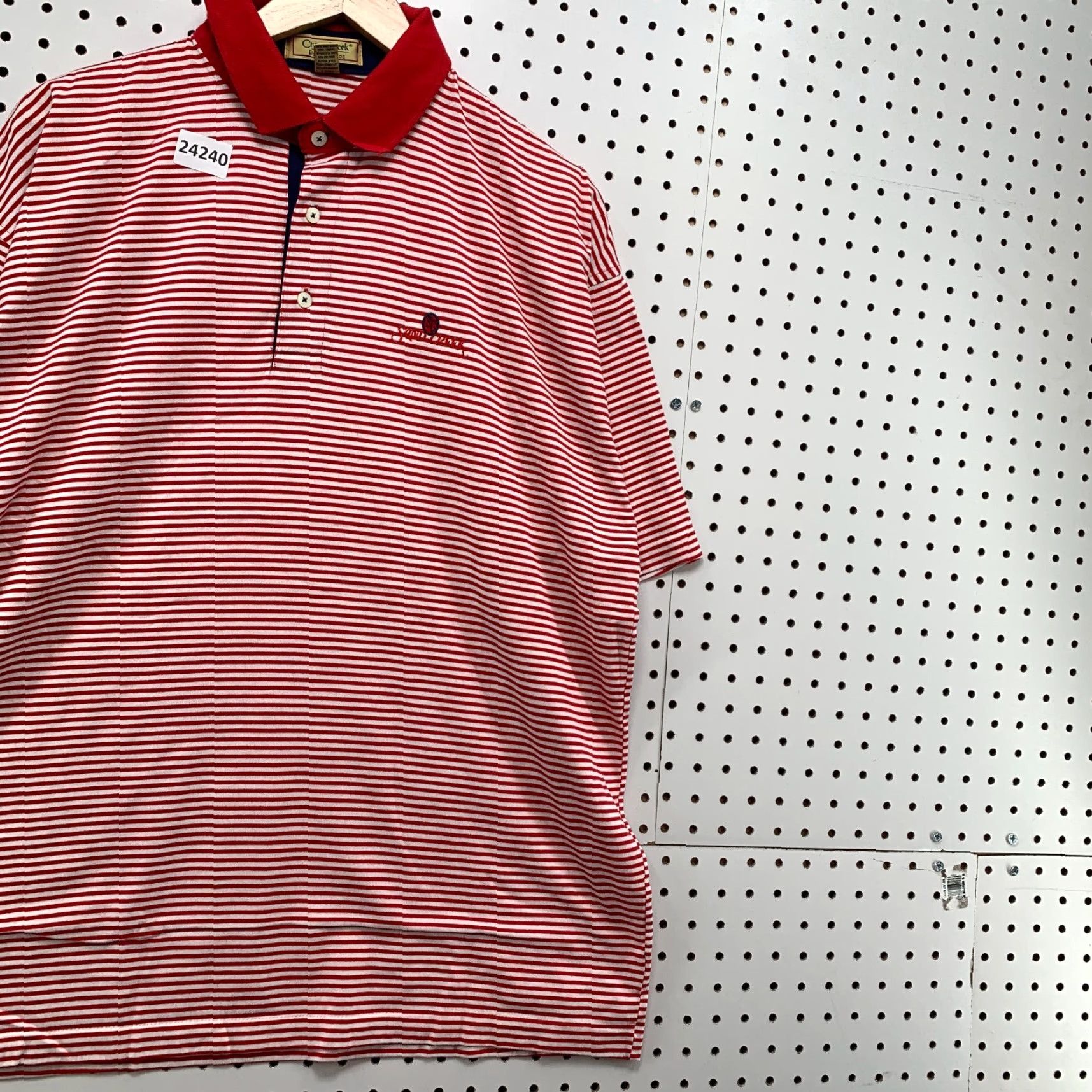 Vintage VINTAGE Cross Creek Polo Shirt Red White Striped Mens XL Short Sleeve Collared 90s Size US XL / EU 56 / 4 - 4 Thumbnail