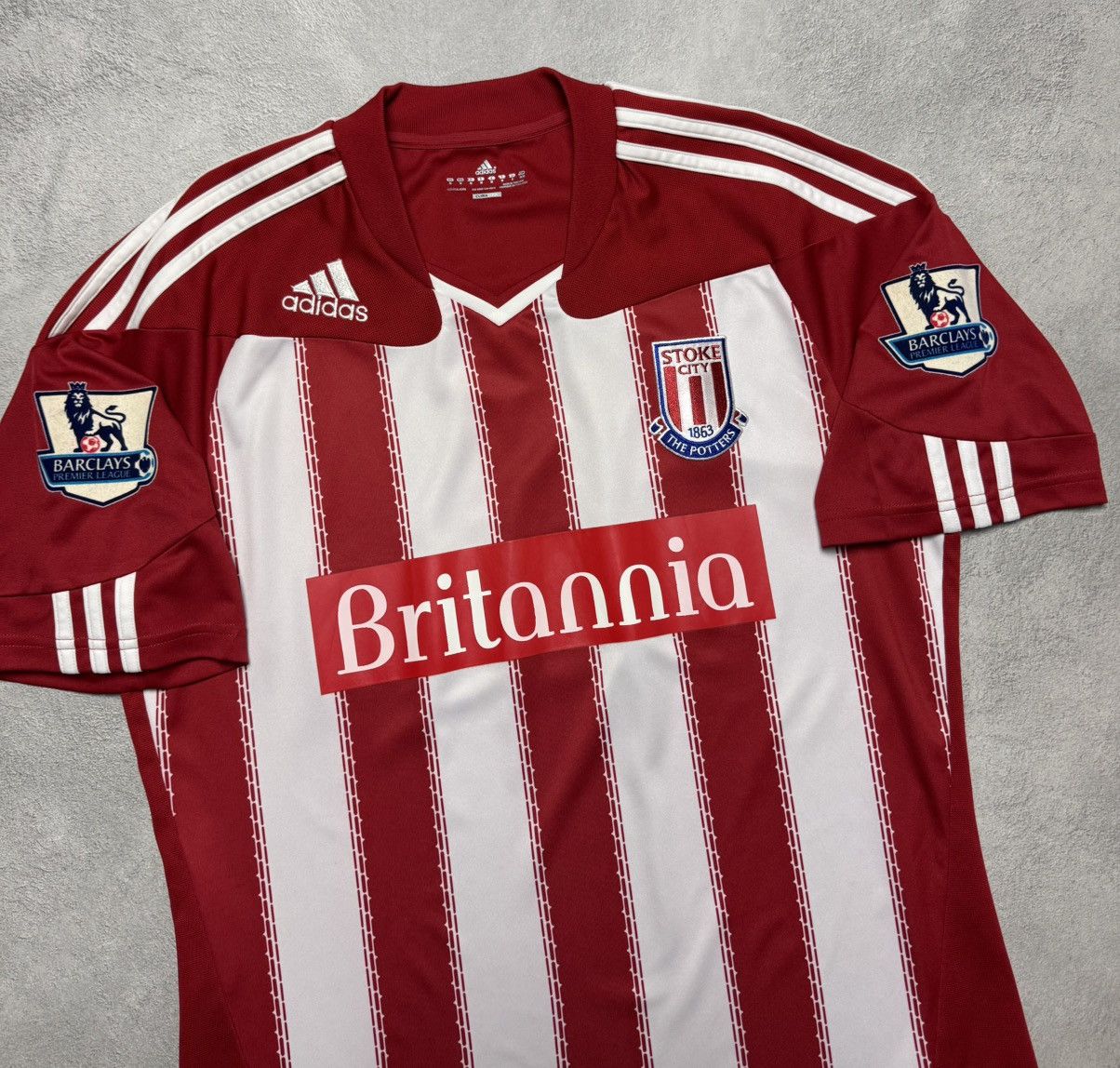 Adidas Stoke City 2010 2011 Home Shirt Soccer Jersey Adidas Size US M / EU 48-50 / 2 - 3 Thumbnail