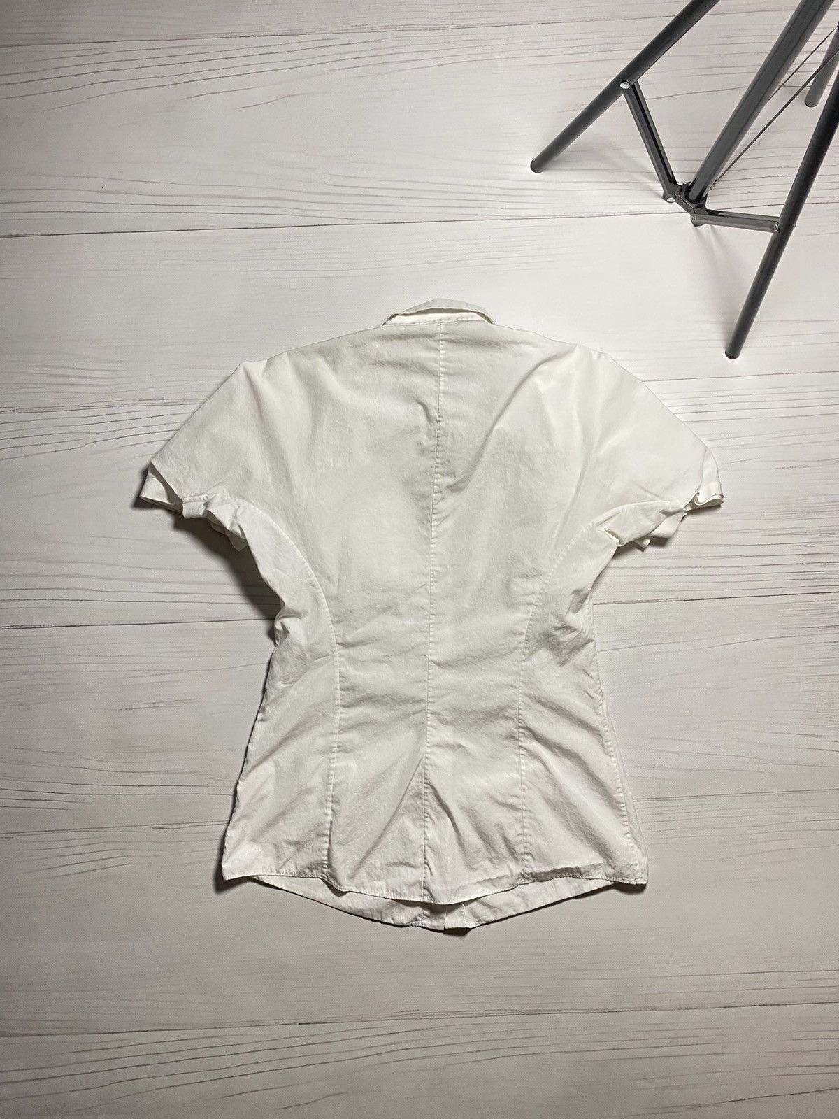 Alexander McQueen Alexander McQueen AW14 White Cotton Bows Side-Tie Shirt Size S / US 4 / IT 40 - 2 Thumbnail