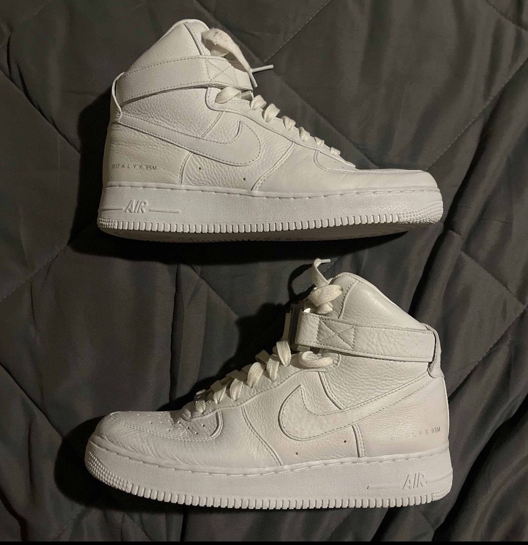 image of 1017 Alyx 9Sm x Nike Alyx Air Force 1 Size 10 Triple White Shoes, Men's