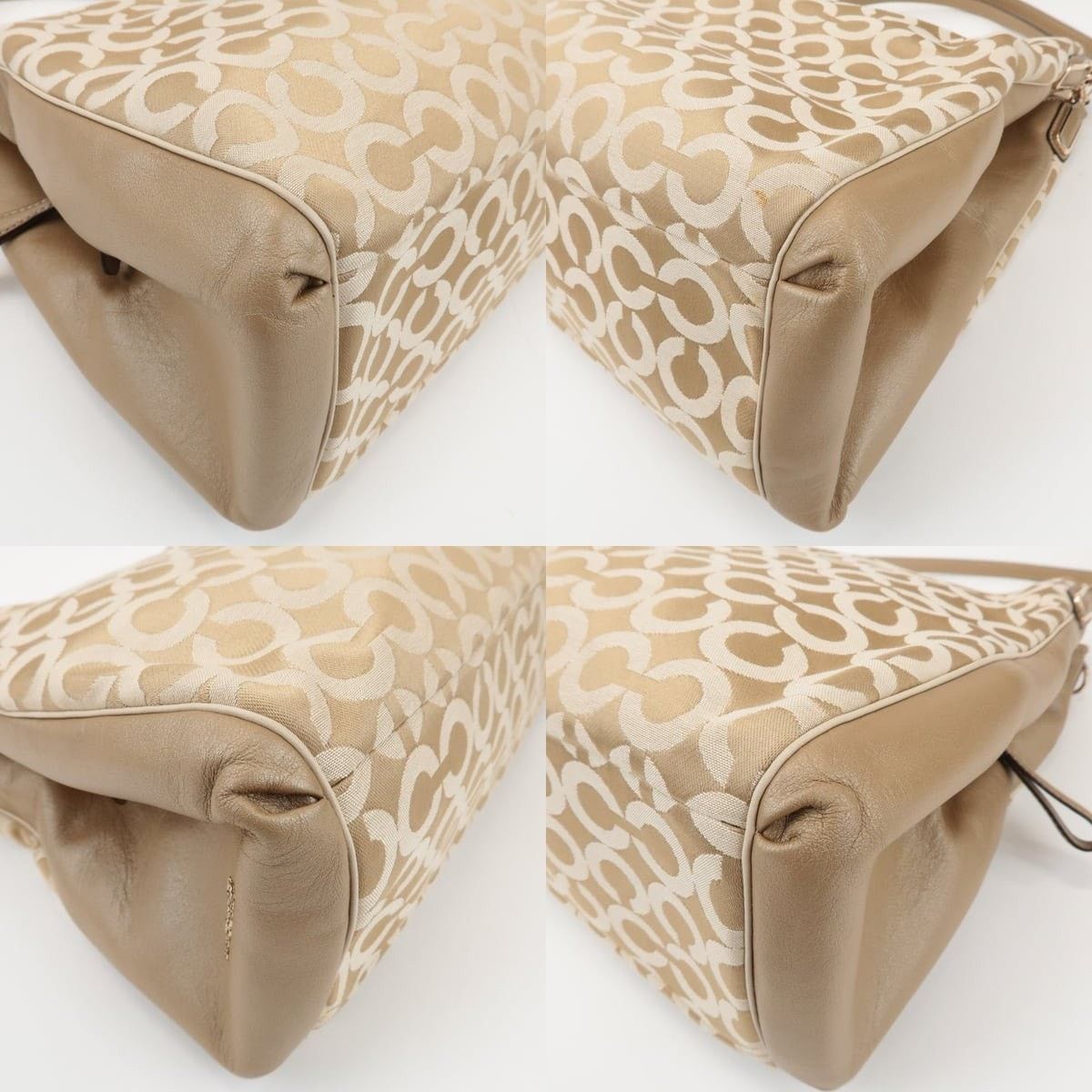 Coach Coach Op Art Canvas Shoulder Bag Beige Size ONE SIZE - 5 Thumbnail