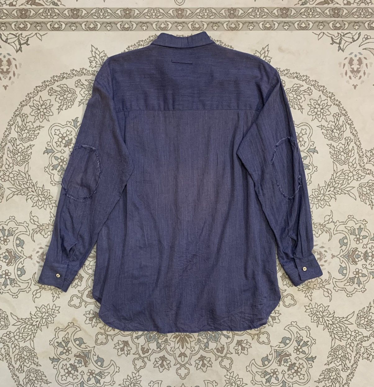 Matin Kim MATIN KIM COTTON LINEN ELBOW PATCH BUTTON UPS SHIRT Size US L / EU 52-54 / 3 - 10 Thumbnail