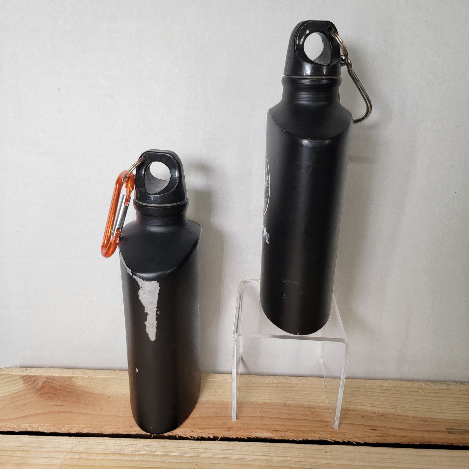 Other Set of 2 Jägermeister Black Aluminum Hip Flasks w Carabiners Size ONE SIZE - 4 Thumbnail