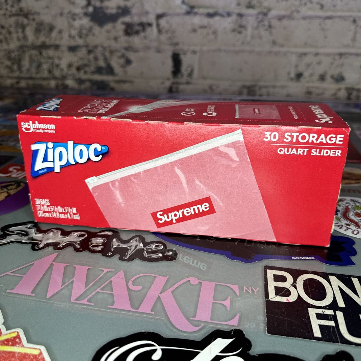 Supreme Supreme Ziploc Bags Box Of 30 Quart Slider Bags SS20 Size ONE SIZE - 1 Thumbnail