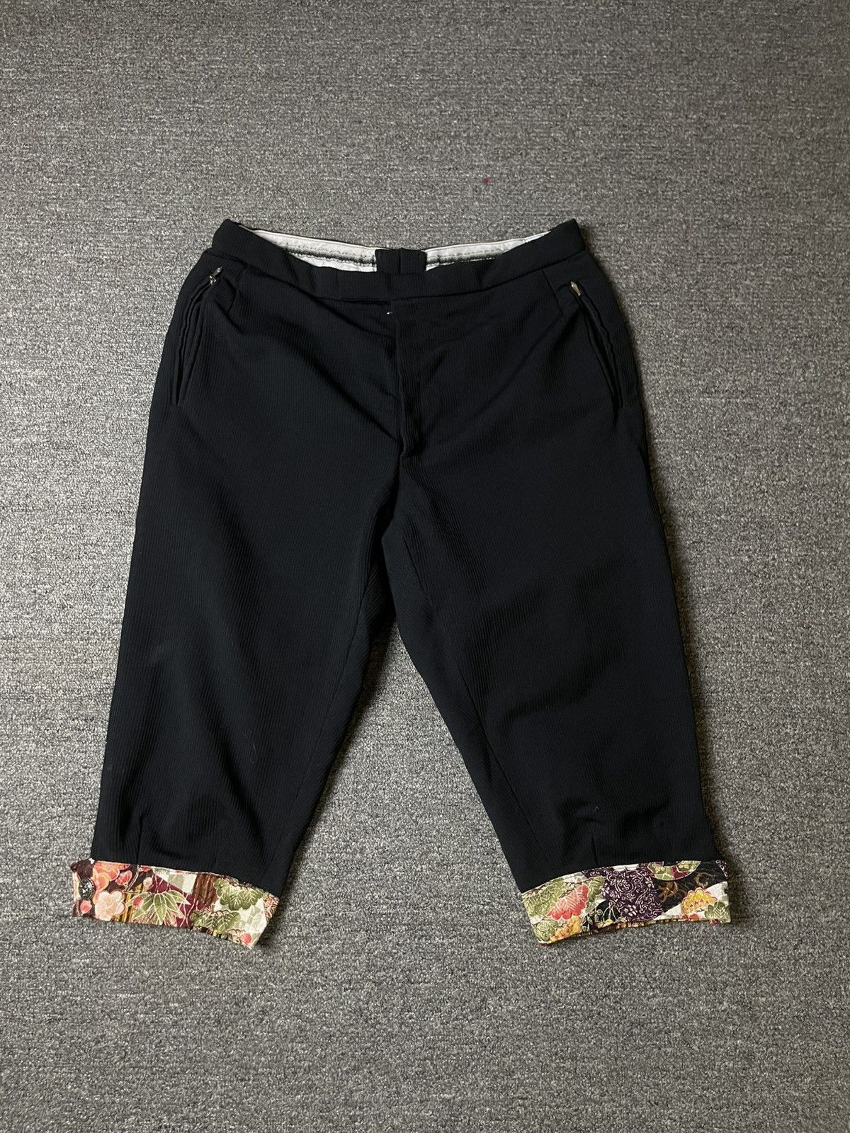 Japanese Brand × Vintage LISCH CREATION Brand Ribbed Crop Pants (112) Size US 30 / EU 46 - 1 Thumbnail