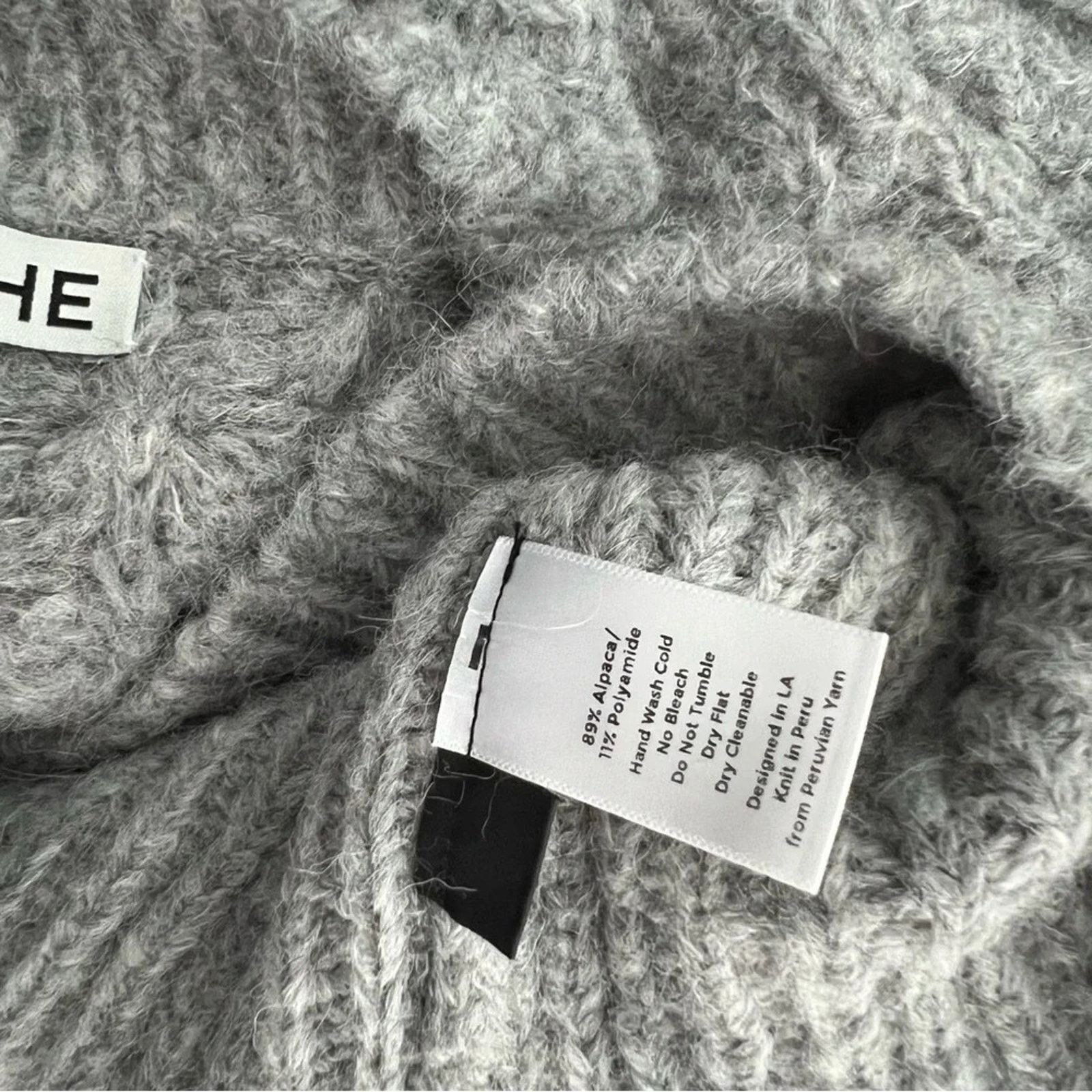 Designer New St.Roche Ivy Sweater Superfine Alpaca Pullover Grey L Size L / US 10 / IT 46 - 13 Thumbnail