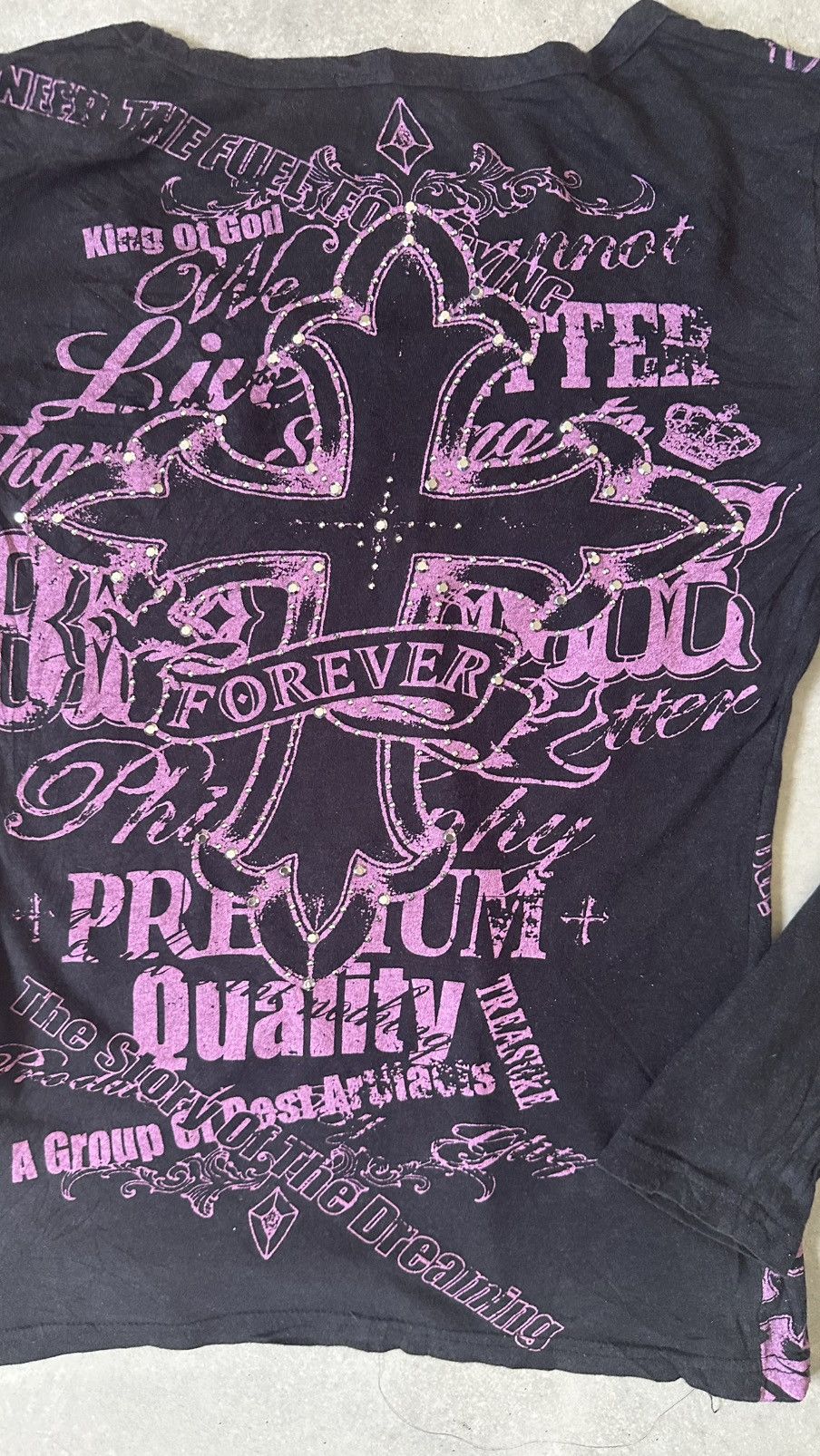 Japanese Brand VINTAGE GLITZ AFFLICTION TEE Size US S / EU 44-46 / 1 - 9 Thumbnail