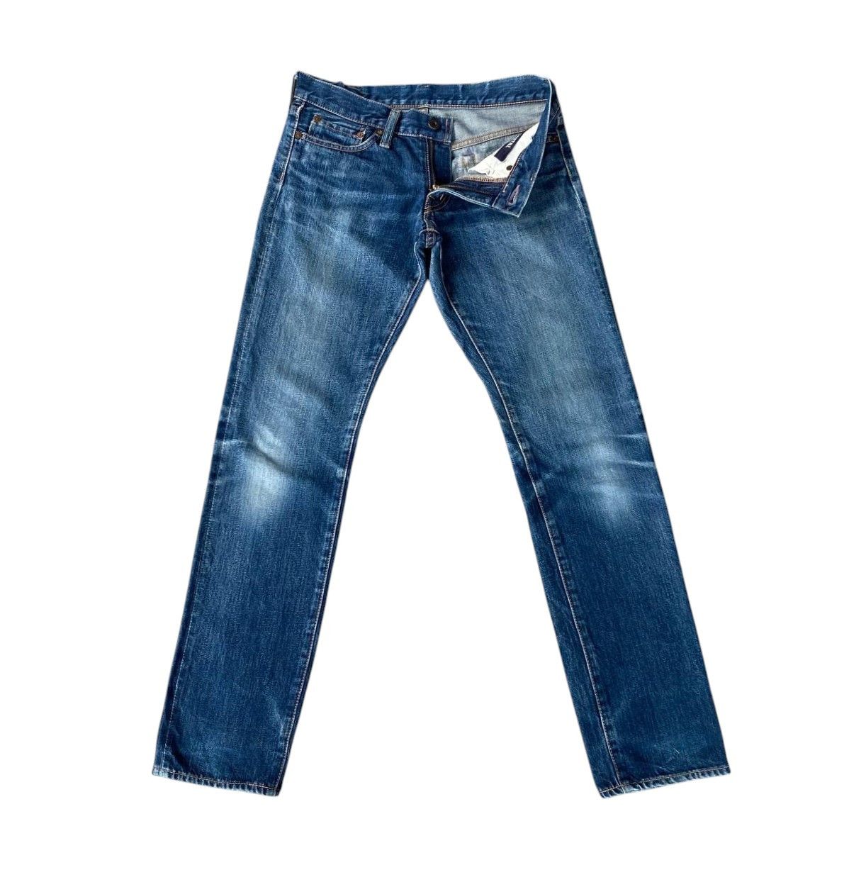 Kapital VINTAGE KAPITAL BY KIRO HIRATA FADED BLUE LOWRISE SLIMFIT Size US 28 / EU 44 - 7 Thumbnail