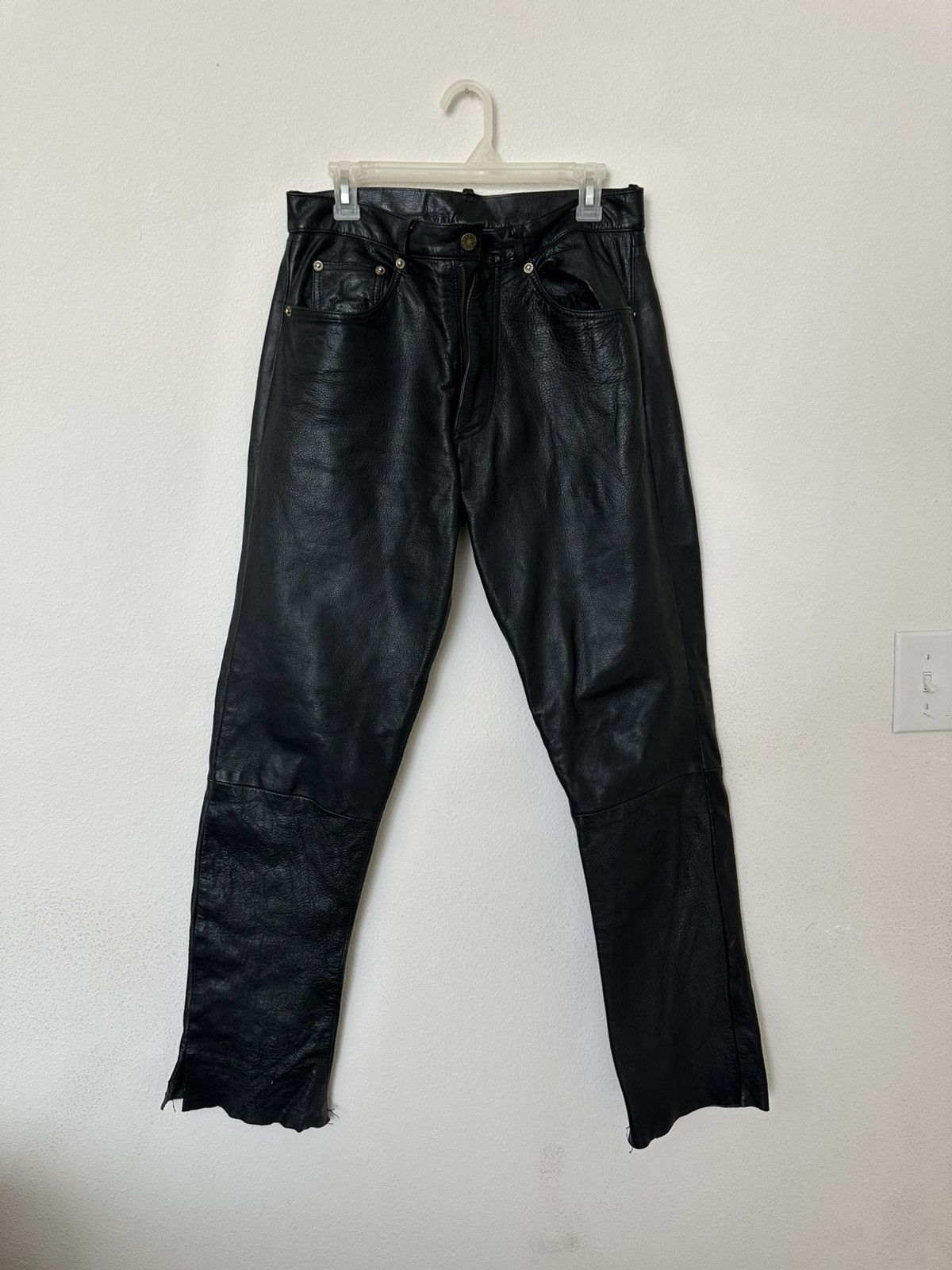 Vintage Vintage Straight leg Leather Pants Size US 32 / EU 48 - 1 Thumbnail