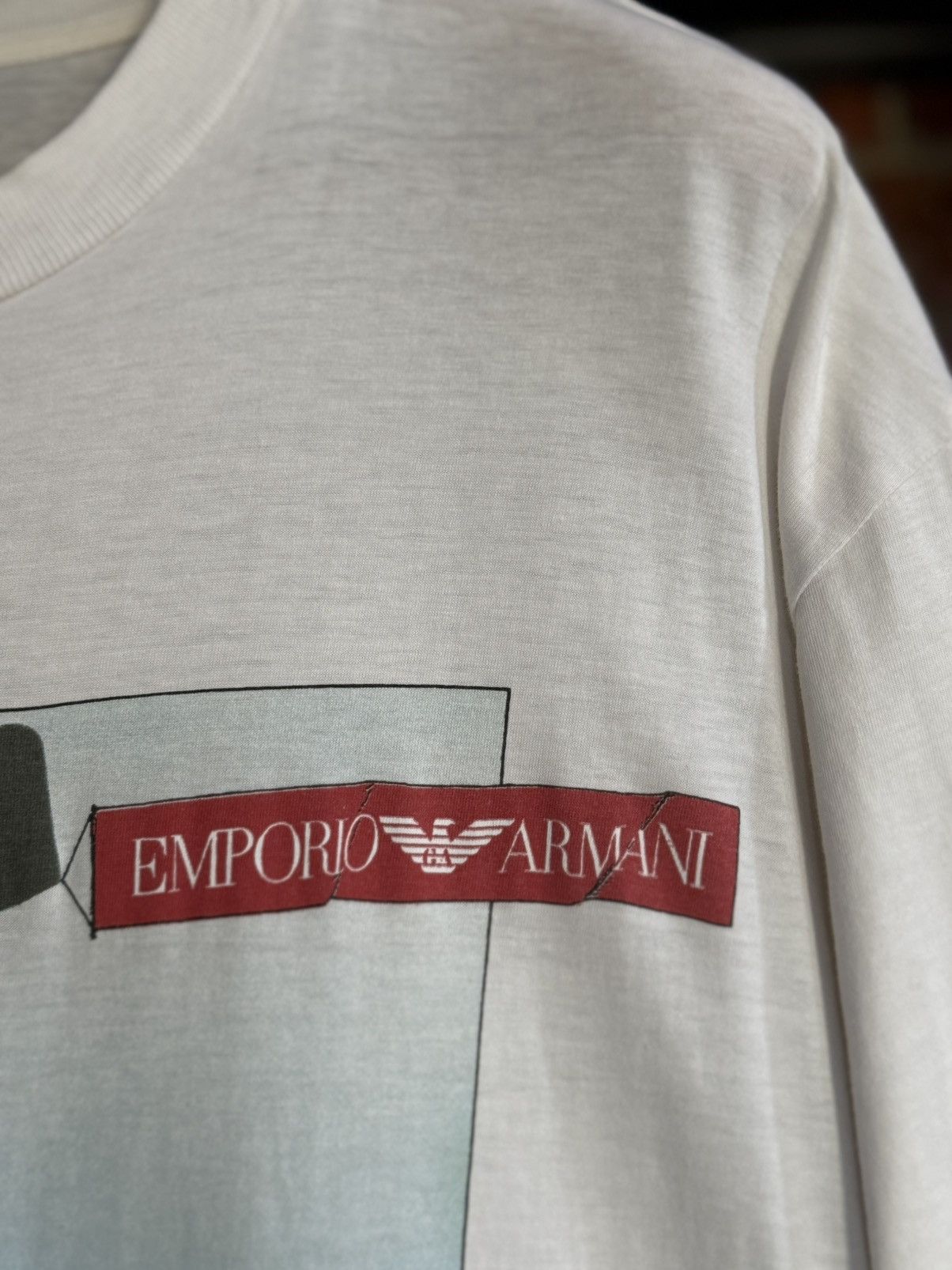 Emporio Armani Thrashed Vintage 90s Emporio Armani Photo Tee Size US L / EU 52-54 / 3 - 3 Thumbnail