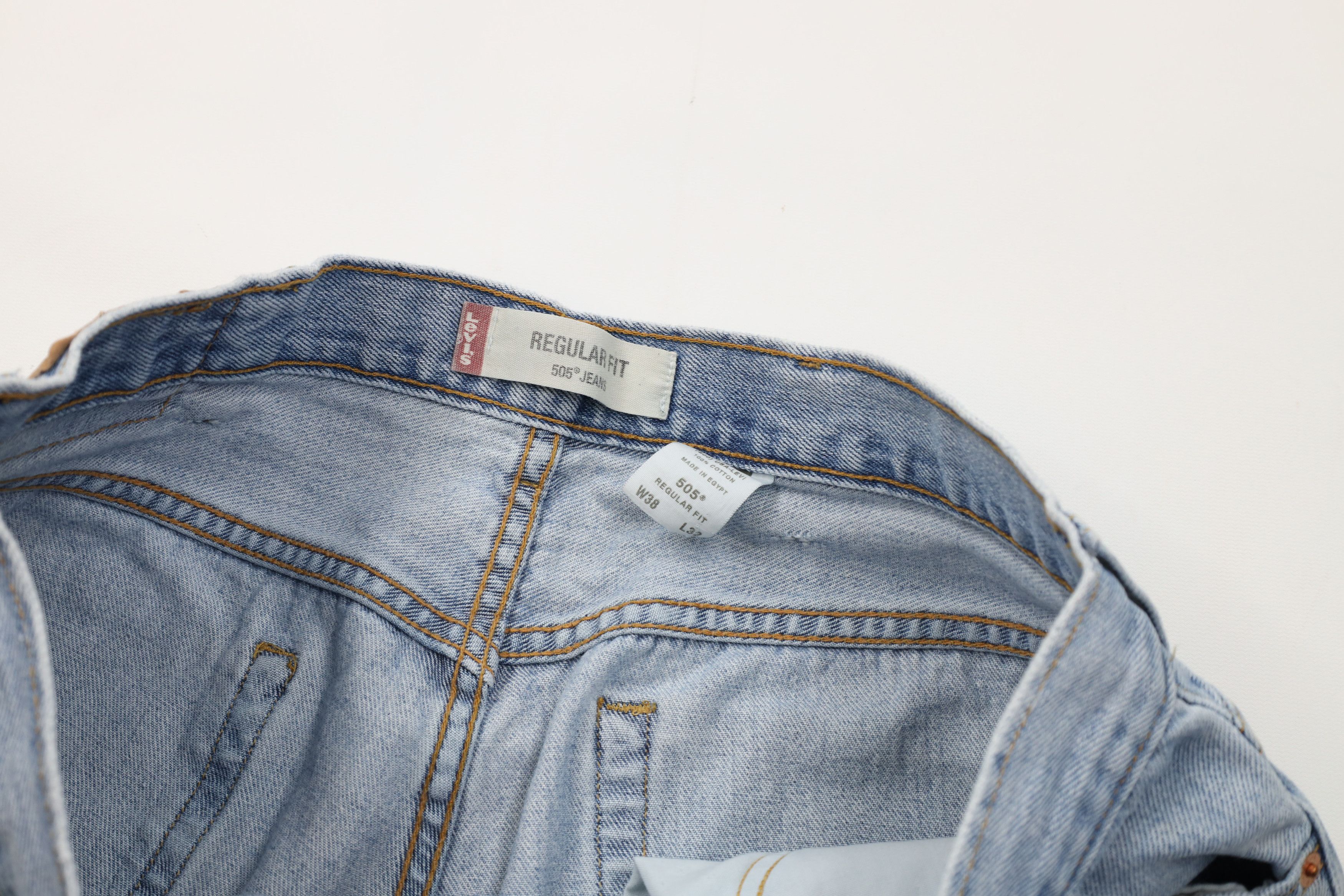 Levi's Vintage Y2K 2004 Levis 505 Regular Straight Leg Jeans Blue Size US 38 / EU 54 - 11 Thumbnail