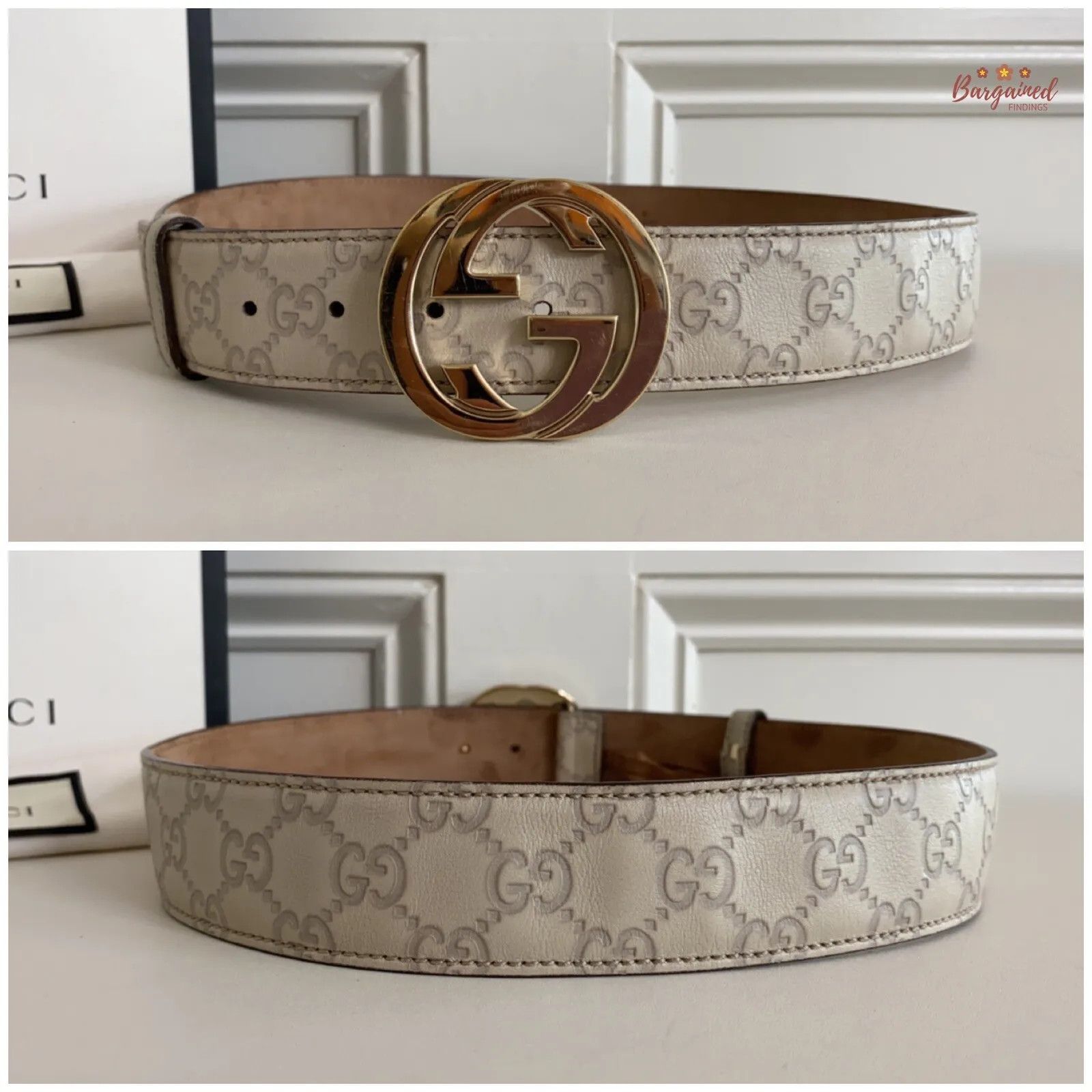 Gucci Gucci Guccissima Leather Gold Interlocking G Buckle Belt Size 30 - 4 Thumbnail