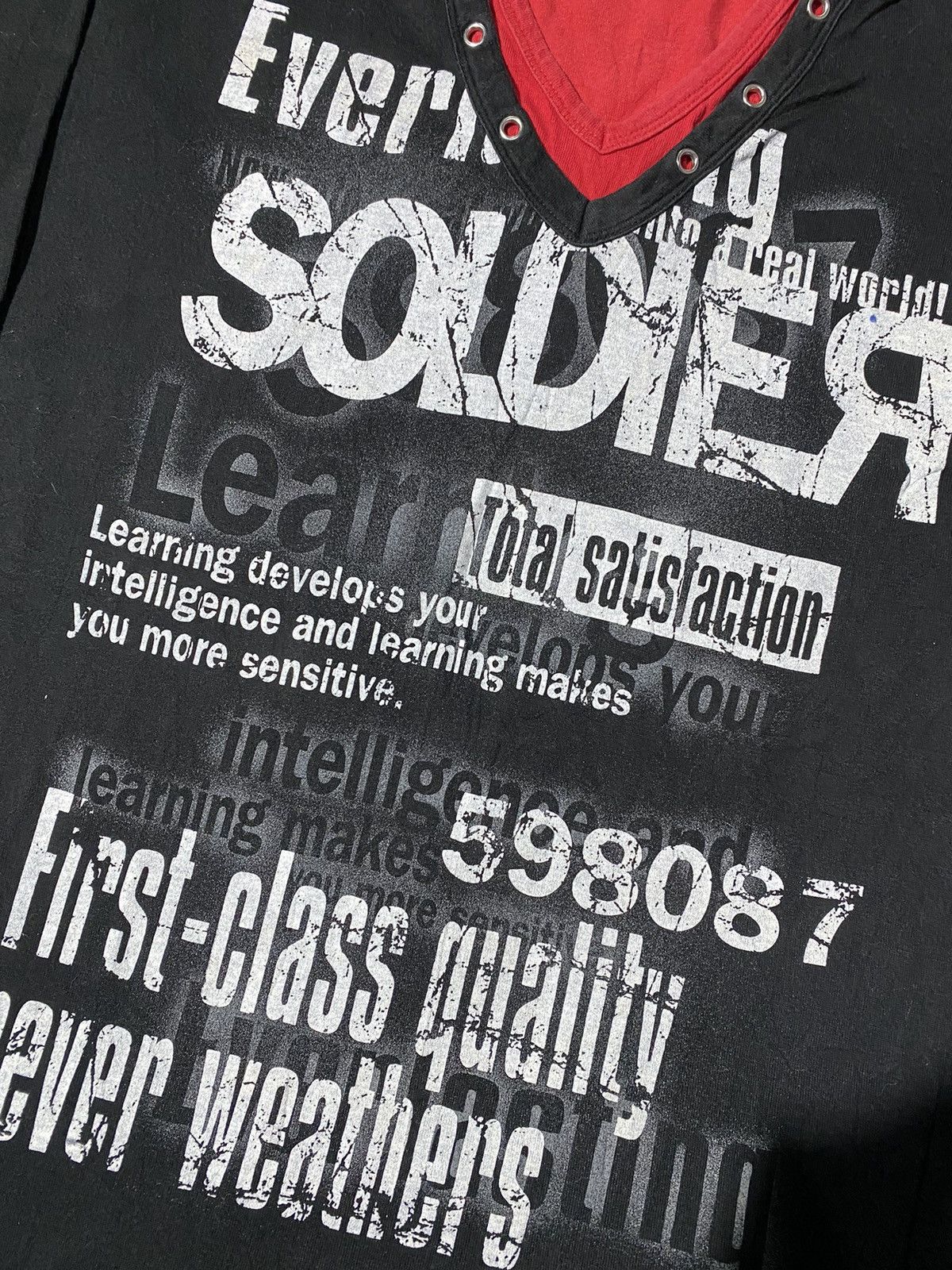 If Six Was Nine 2000s Beaumont Carr - Crazy Poem Longsleeve Size US M / EU 48-50 / 2 - 3 Thumbnail