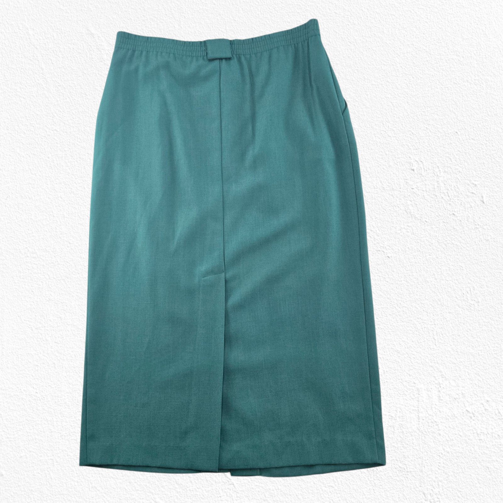 Vintage Vintage Green Teal Button Front Pencil Midi Skirt Size 16 Size 38" / US 16 / IT 52 - 11 Thumbnail