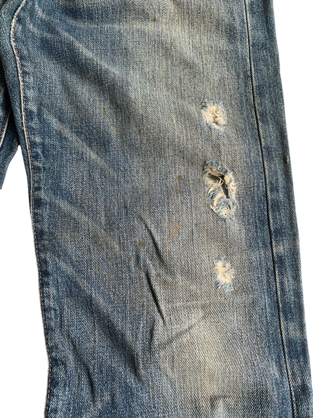 Le Grande Bleu (L.G.B.) GENUINE VINTAGE GOA JAPANESE SELVEDGE PUNK DISTRESSED DENIM☠️ Size US 30 / EU 46 - 17 Thumbnail