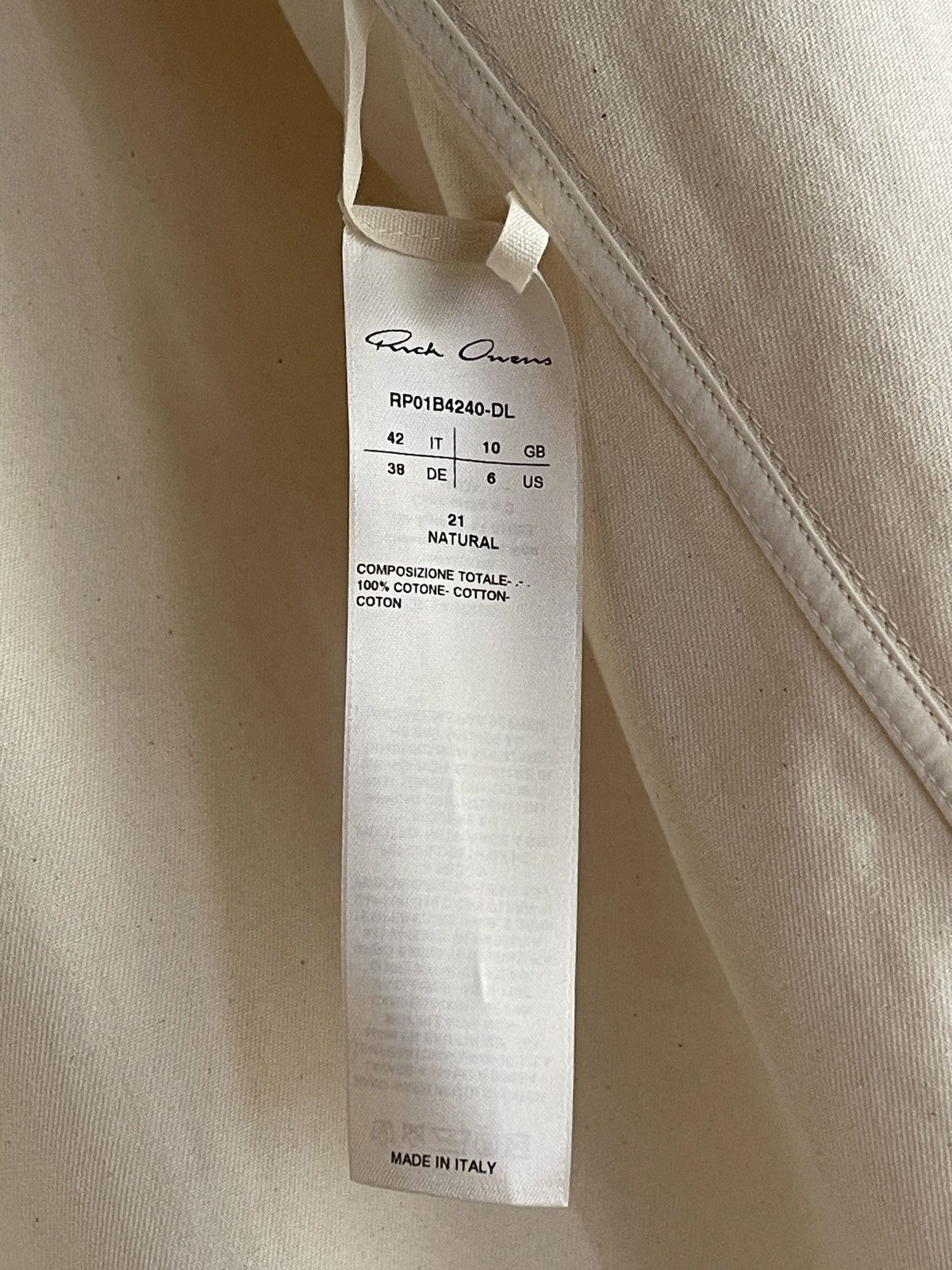 Rick Owens SS22 Fogachine Light Cotton Outershirt Size US M / EU 48-50 / 2 - 11 Thumbnail