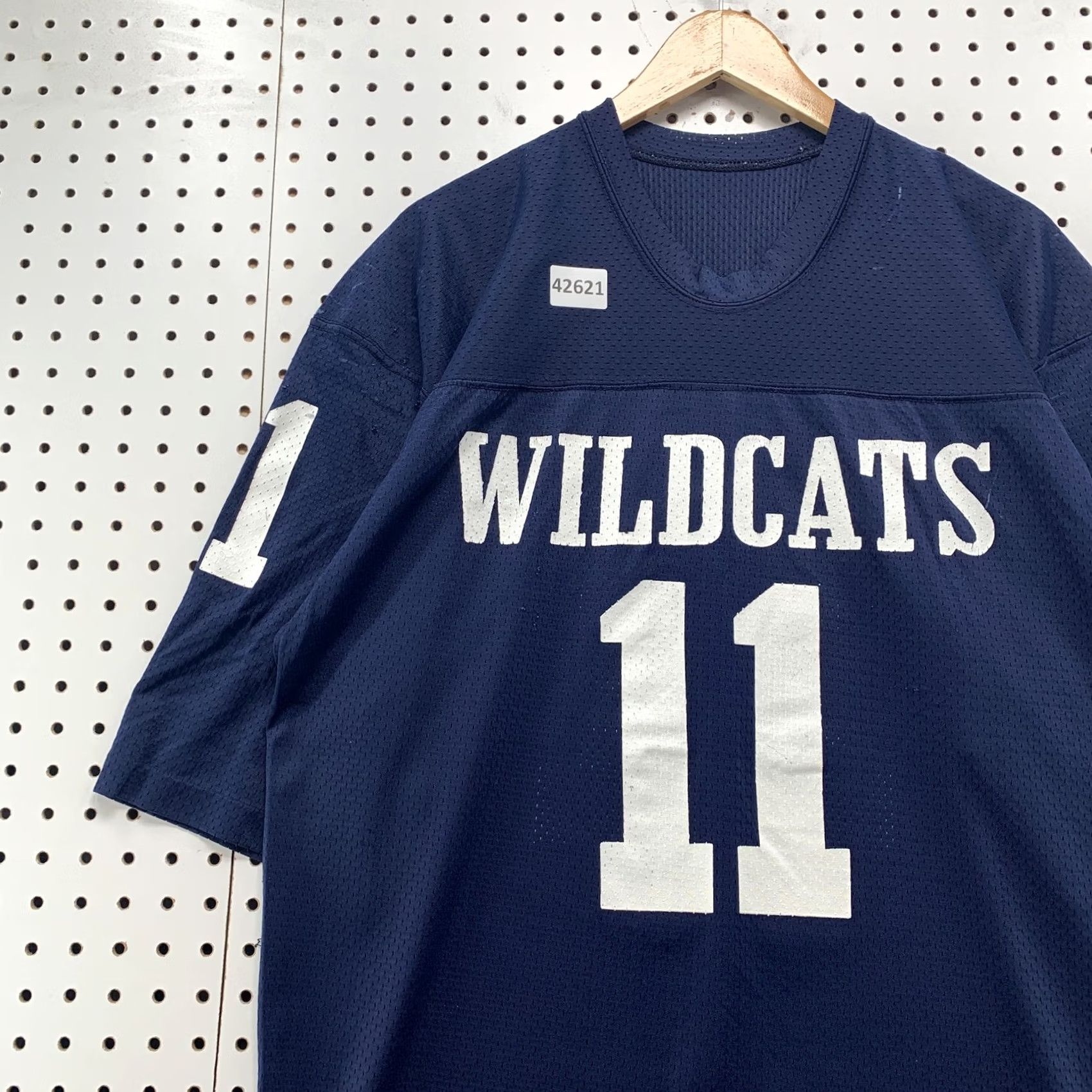 Champion VINTAGE 80s WILDCATS Champion Football Jersey Mens Large #11 Navy Blue Made USA Size US L / EU 52-54 / 3 - 2 Thumbnail