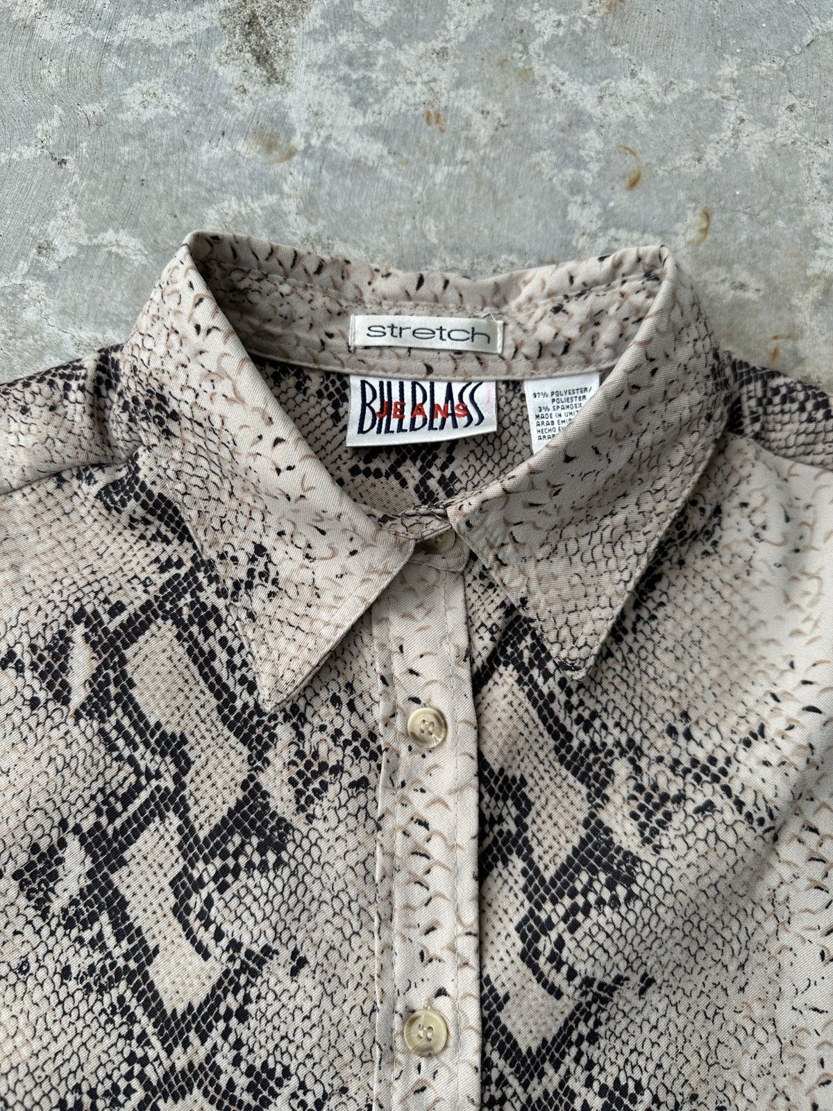 Vintage Billblass Jeans Python Snakeskin Y2K dress shirt demna Size US L / EU 52-54 / 3 - 3 Thumbnail