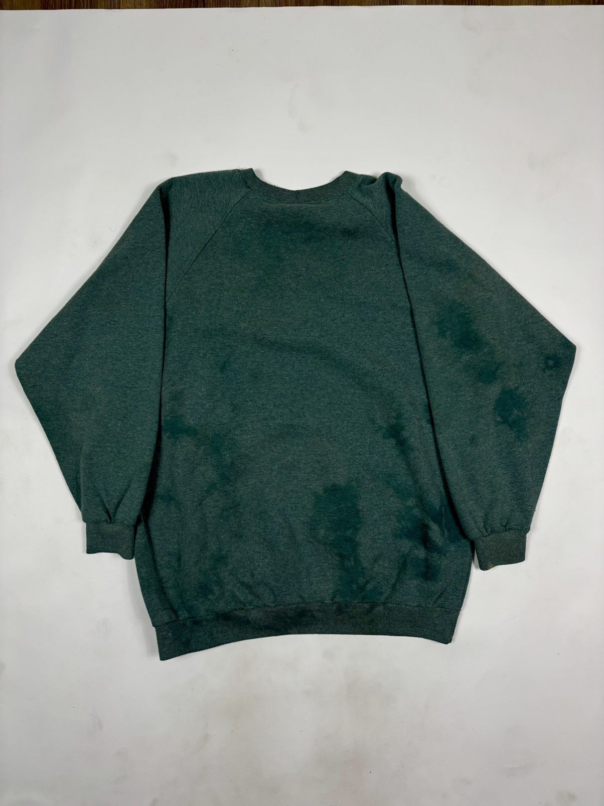 Unsound Rags × Vintage 1980s Green Acid Wash Raglan Sweatshirt – Made in Canada Size US XL / EU 56 / 4 - 3 Thumbnail
