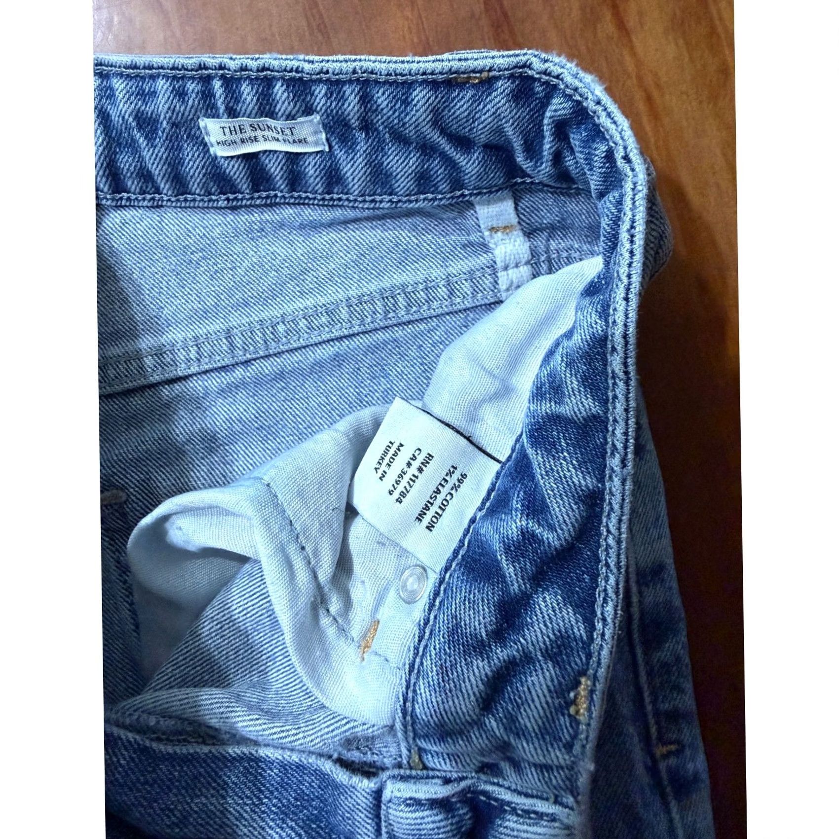 Rails Rails Women's Jeans The Sunset High Rise Flare Slim Denim Cotton 27 Blue 90s Size 27" / US 4 / IT 40 - 6 Thumbnail