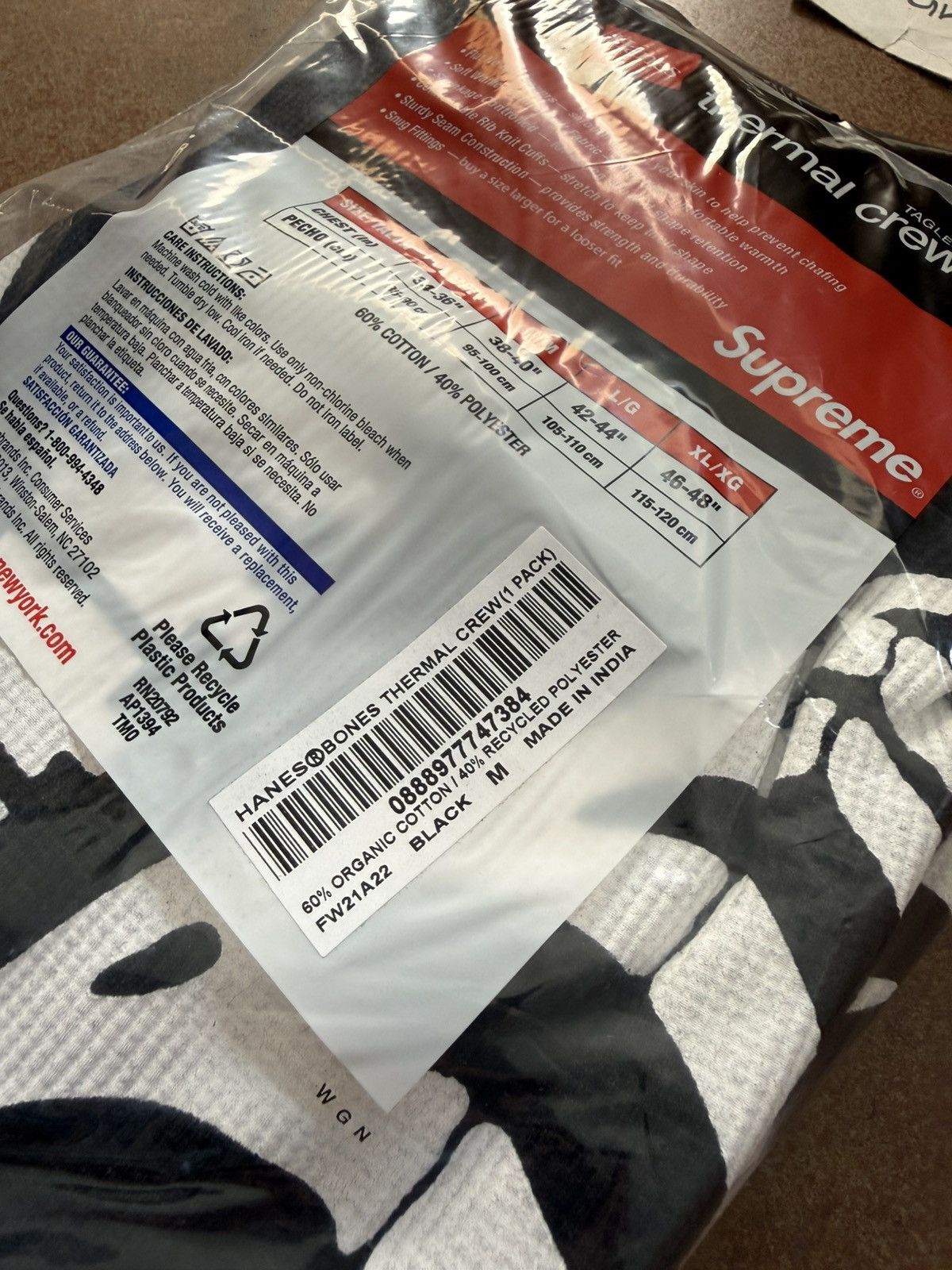 Hanes × Supreme Supreme x Hanes Bone Skeleton Thermal Black Medium Size US M / EU 48-50 / 2 - 10 Thumbnail