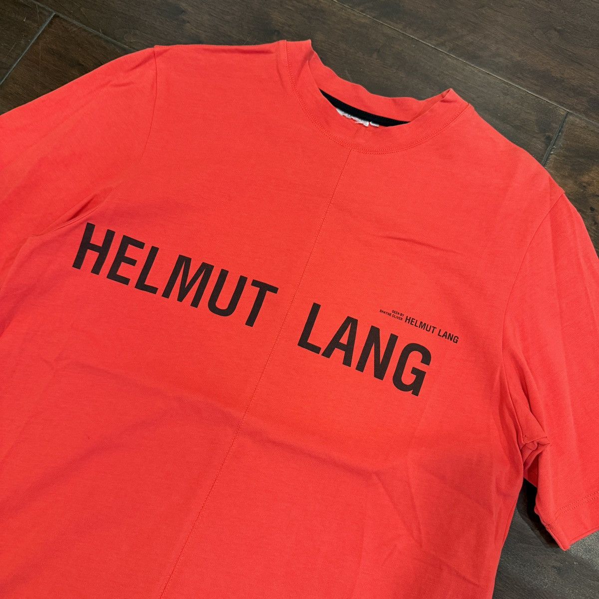 Helmut Lang Helmut Lang Red Logo T-Shirt Size US M / EU 48-50 / 2 - 1 Thumbnail