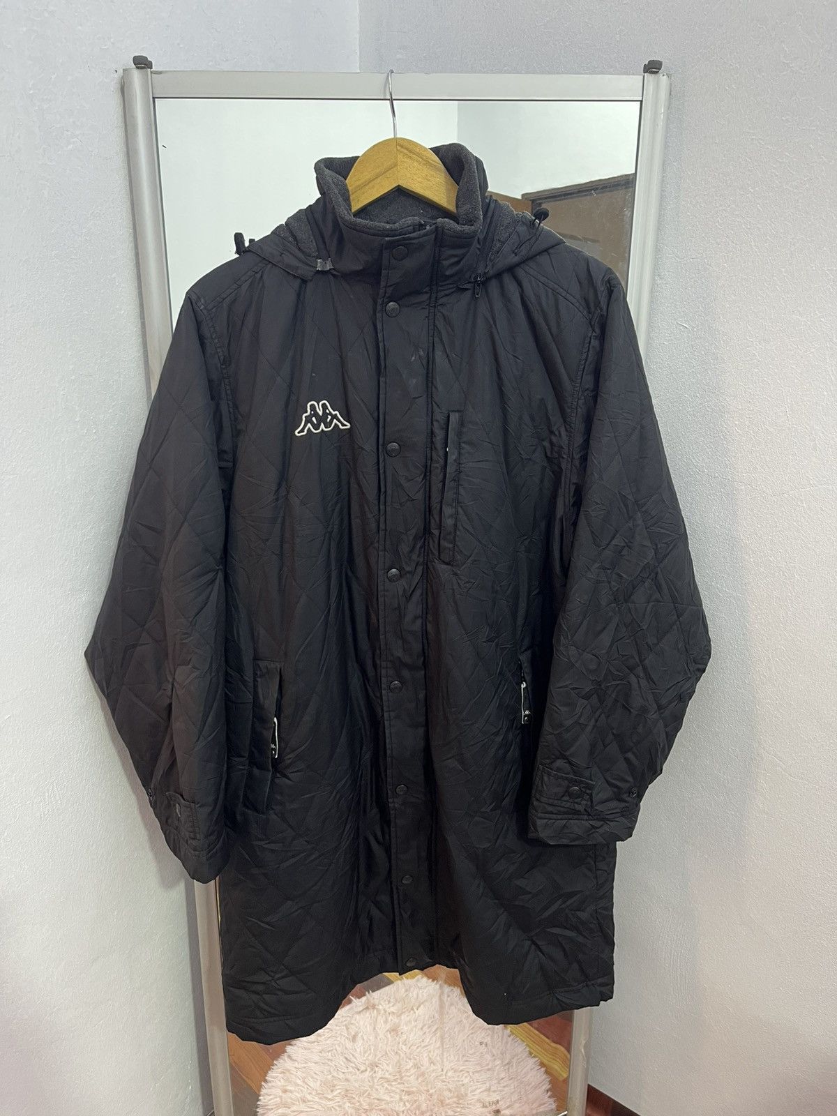 Kappa Vintage Kappa Black Bench Coat Long Parka Hooded Size US XL / EU 56 / 4 - 1 Thumbnail