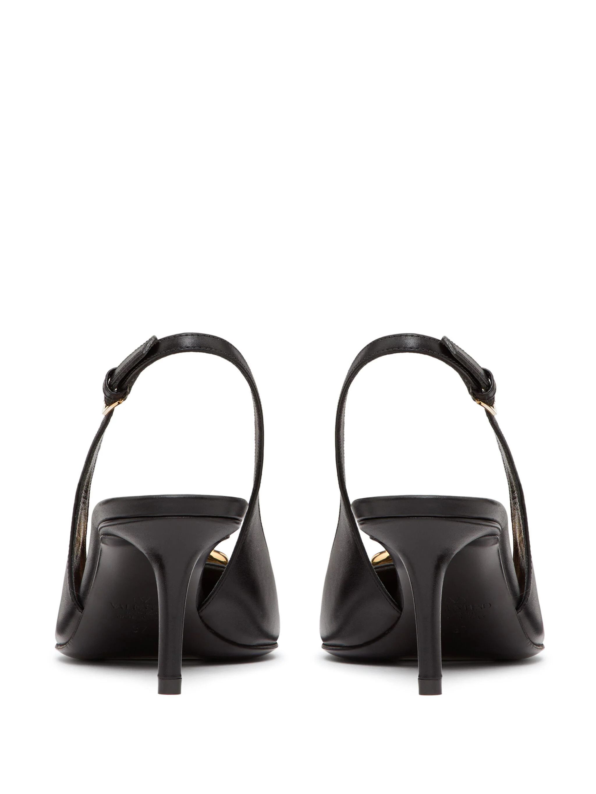 Valentino o1s22i1n0924 Slingback Vlogo Decollet Pumps in Black Size US 6 / IT 36 - 3 Thumbnail