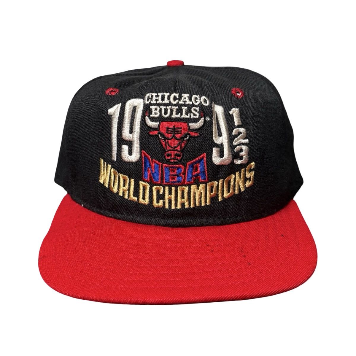 Other Vintage AJD Chicago Bulls 1991 93 NBA Champions Snapback Hat Size ONE SIZE - 1 Thumbnail