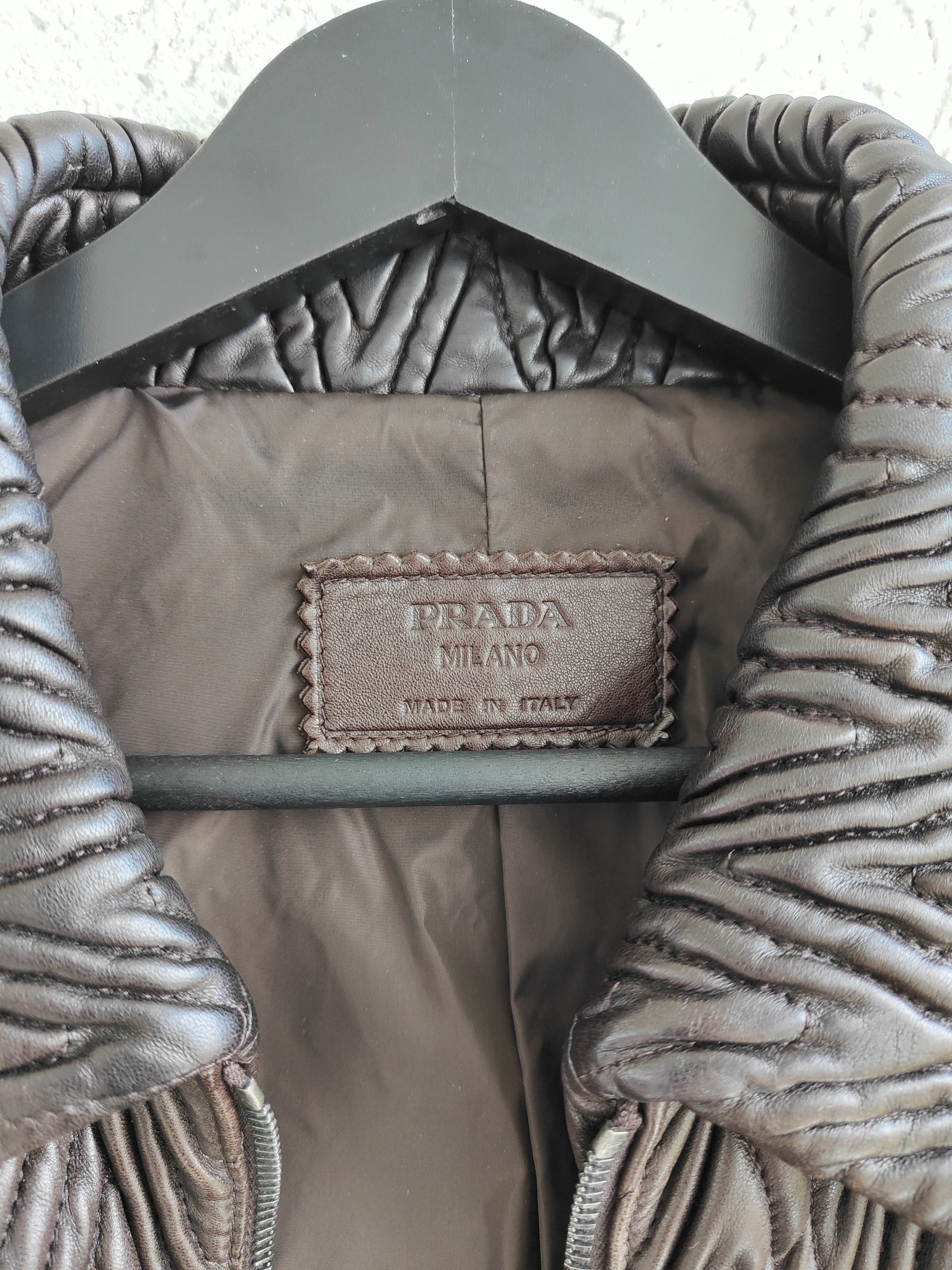 Prada Prada Quilted Leather Boxy Insulated Jacket Runway 2006 Size US M / EU 48-50 / 2 - 10 Thumbnail