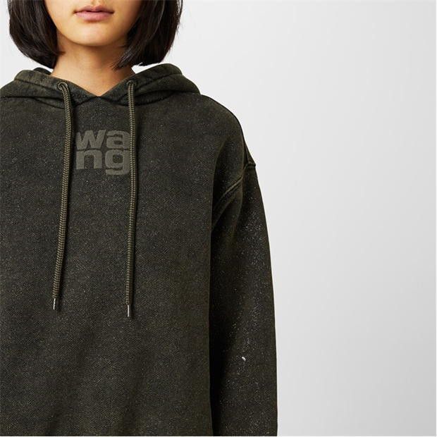 Alexander Wang o1g2r1mq0824 Terry Hoodie in Army Green Size XS / US 0-2 / IT 36-38 - 5 Thumbnail