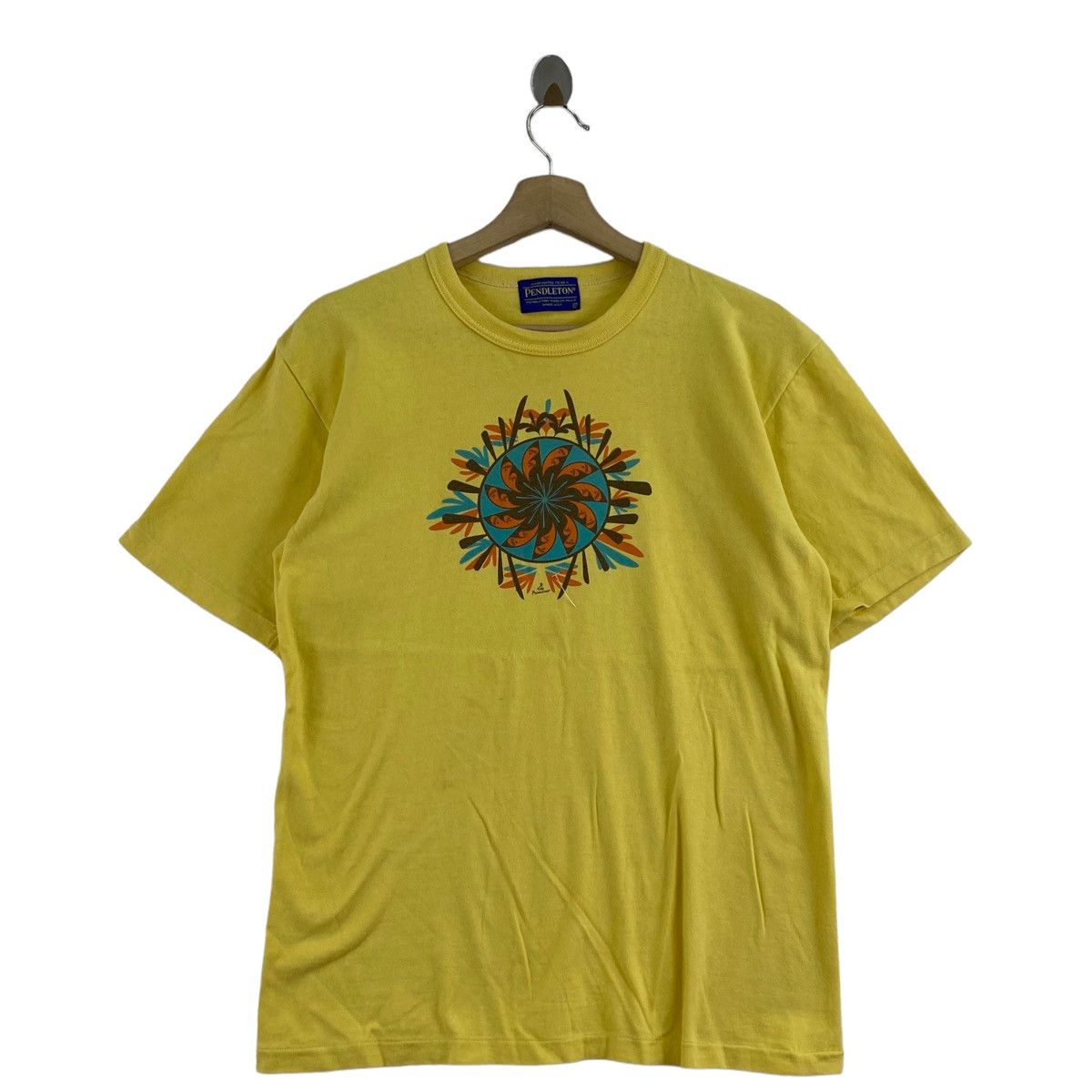 Pendleton PENDLETON UK Brand Print Design Yellow Short Sleeve Shirt Size US L / EU 52-54 / 3 - 1 Thumbnail