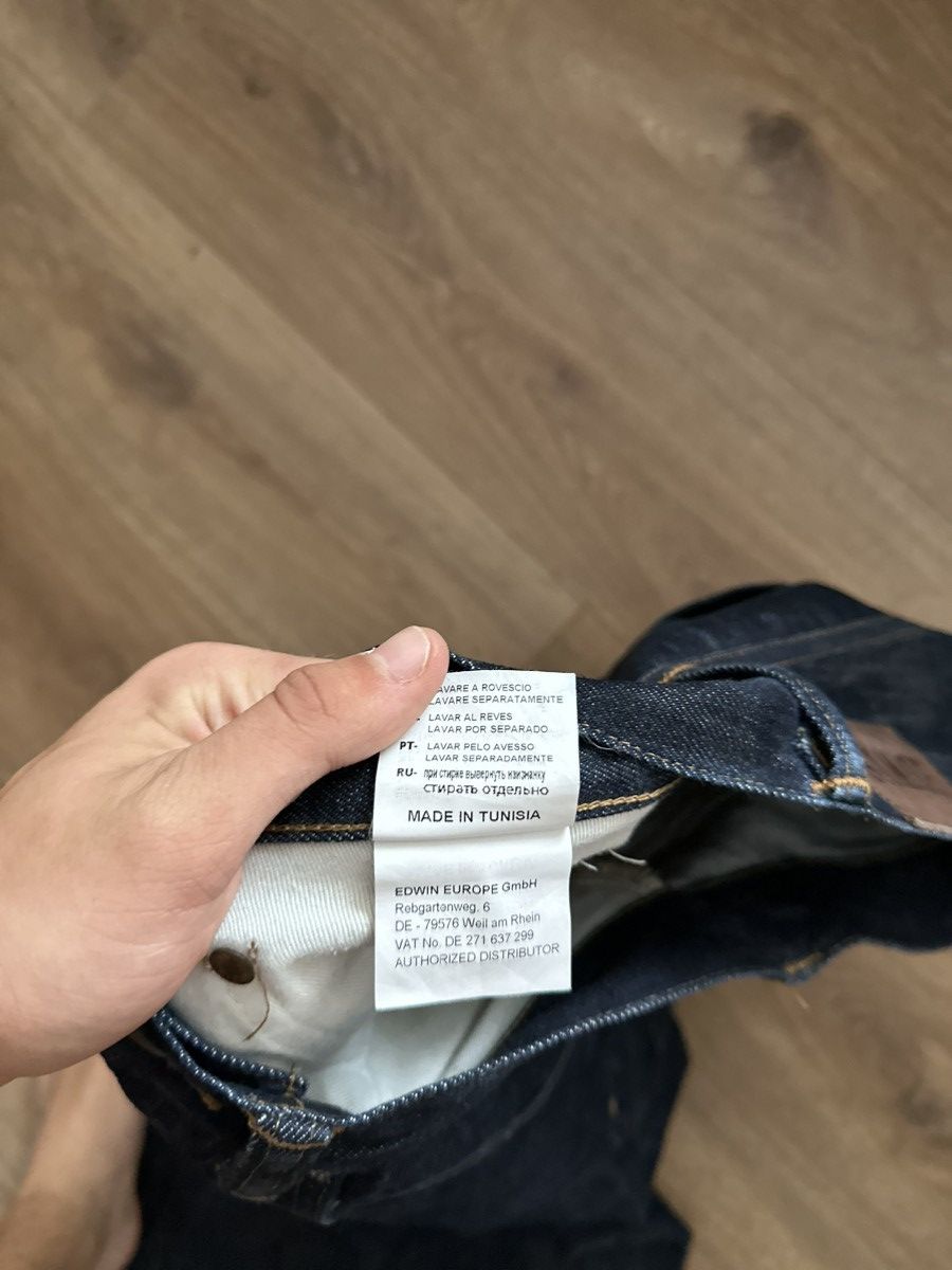 Edwin 🔥VINTAGE EDWIN SELVEDGE DENIM STRAIGHT JAPAN JEANS🔥 Size US 31 - 19 Thumbnail