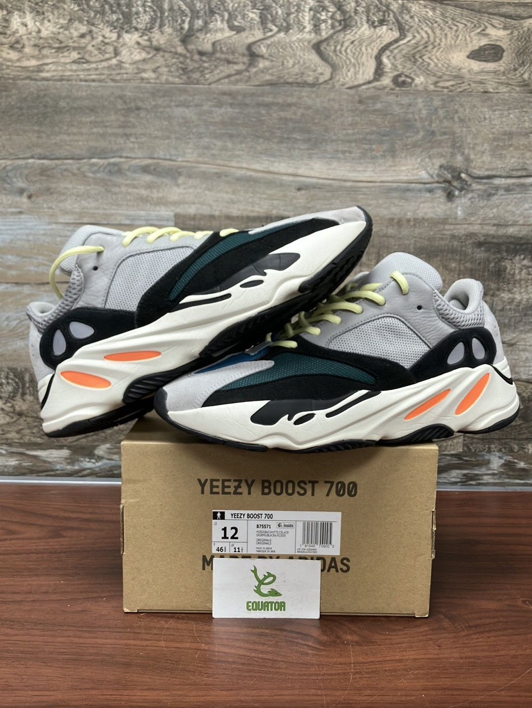 image of Adidas Yeezy Boost 700 Wave Runner 2017 Size 12 Shoes in White/Black, Men's