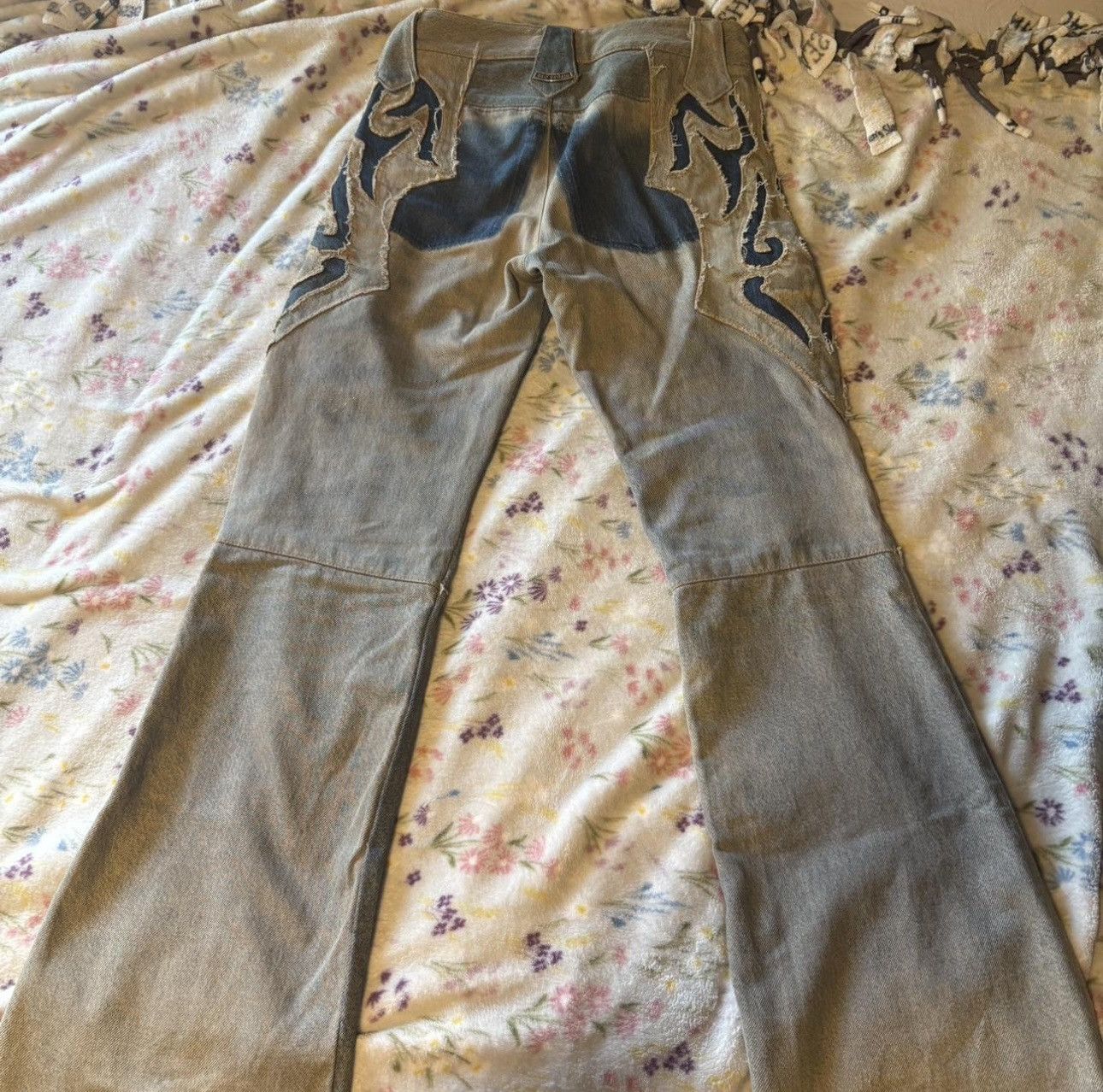 A&G Rock A&G Rock 90s Fleur Knee Tribal Patch Denim Size:28 Size US 28 / EU 44 - 2 Thumbnail