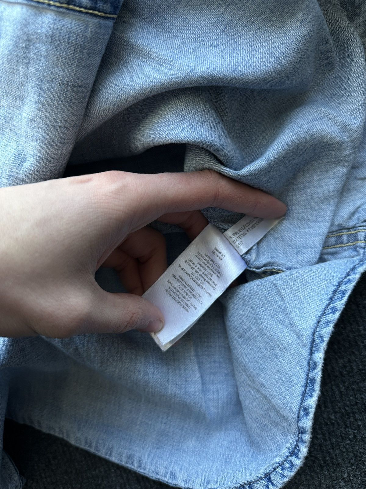 Polo Ralph Lauren 🚨 VNTG Y2K Polo Ralph Lauren Shirt DENIM RARE long SLEEVE Size US M / EU 48-50 / 2 - 8 Thumbnail