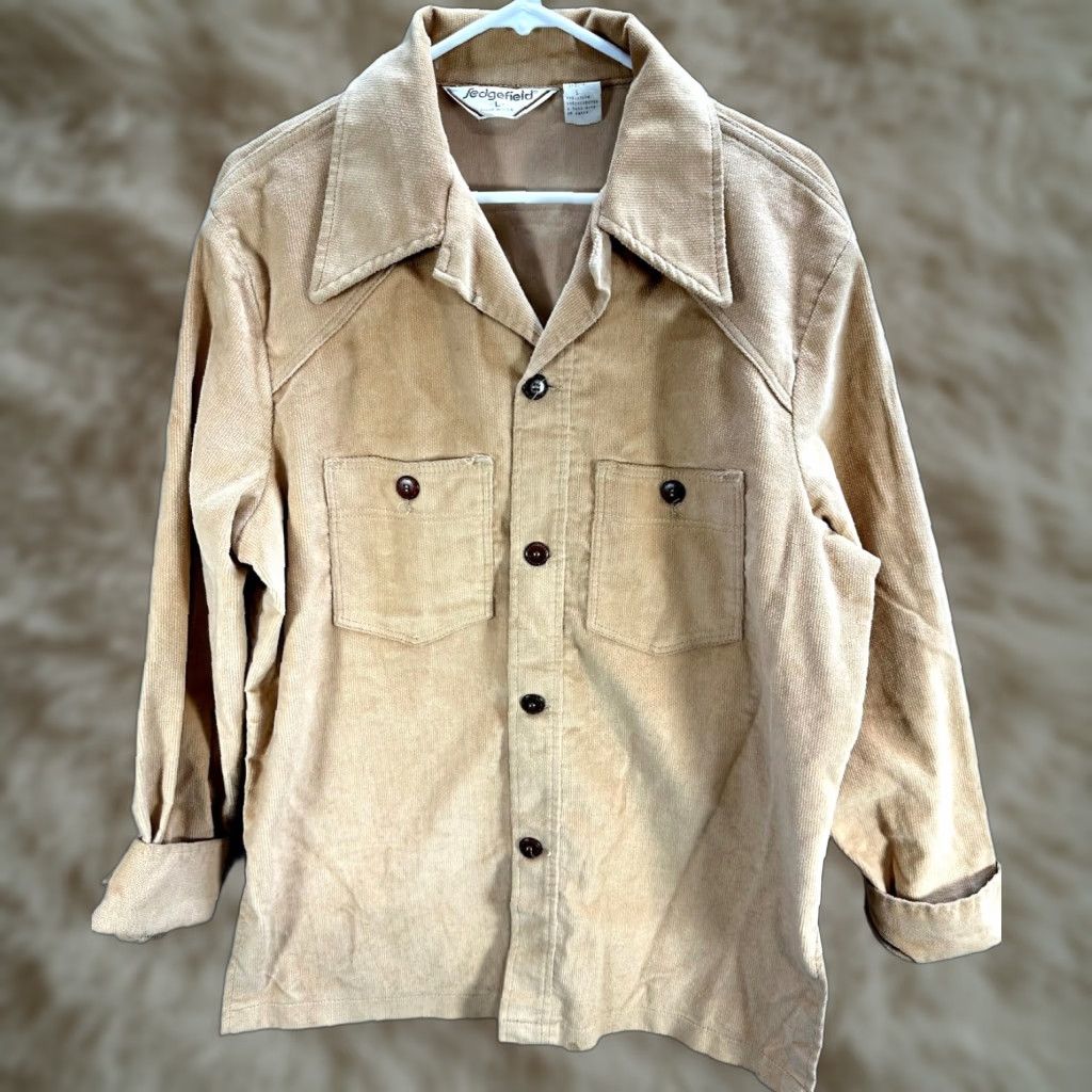 Vintage VINTAGE Sedgefield Shirt Womens Corduroy Brown Sz L Pockets Front Button-Up Casual Size L / US 10 / IT 46 - 1 Thumbnail