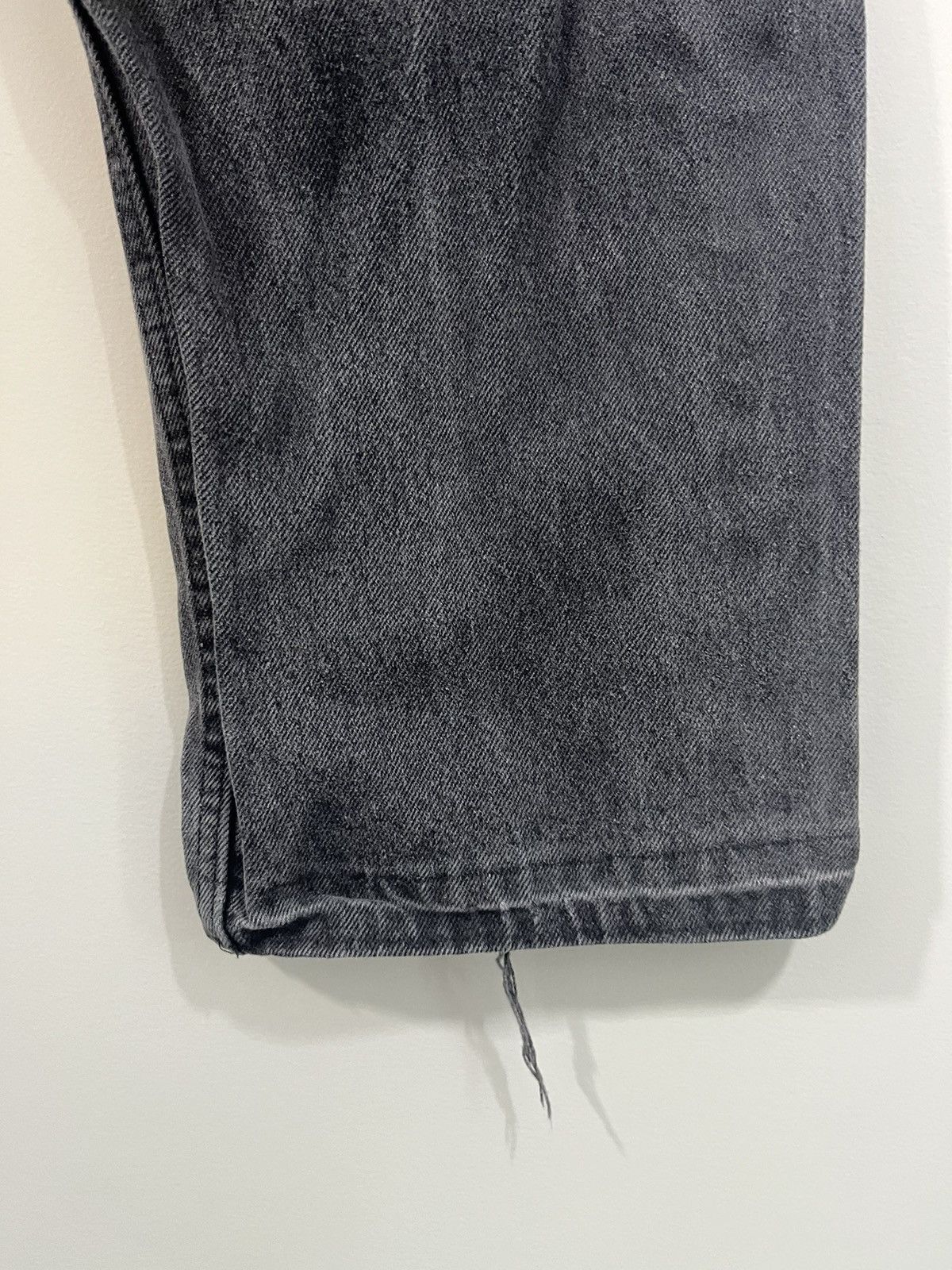 Vintage Sun Faded Released Hem Distressed Black Jeans Size US 36 / EU 52 - 11 Thumbnail