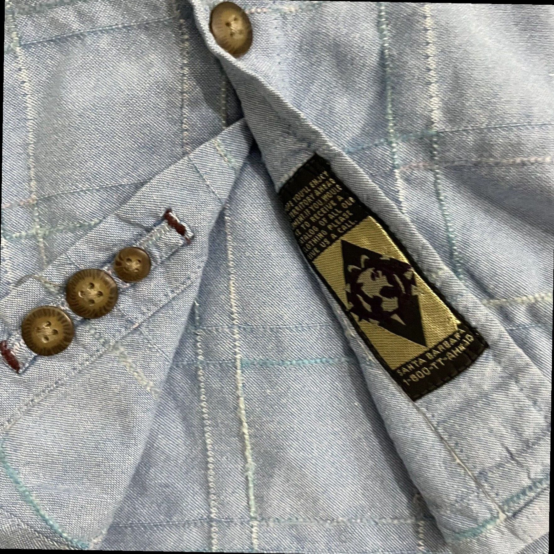 The Territory Ahead The Territory Ahead Blue Button Down Cotton Blend Shirt Mens Medium Size US M / EU 48-50 / 2 - 5 Thumbnail
