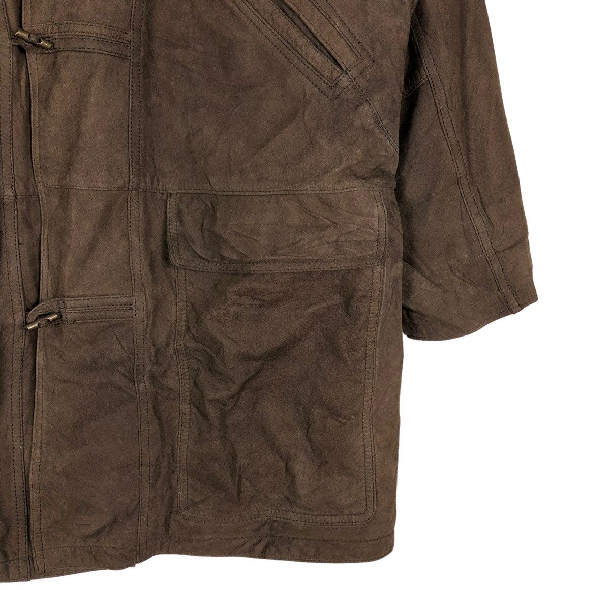 Japanese Brand 🔥VINTAGE FLY LEATHER JACKET ISSEY MIYAKE DESIGN Size US L / EU 52-54 / 3 - 5 Thumbnail