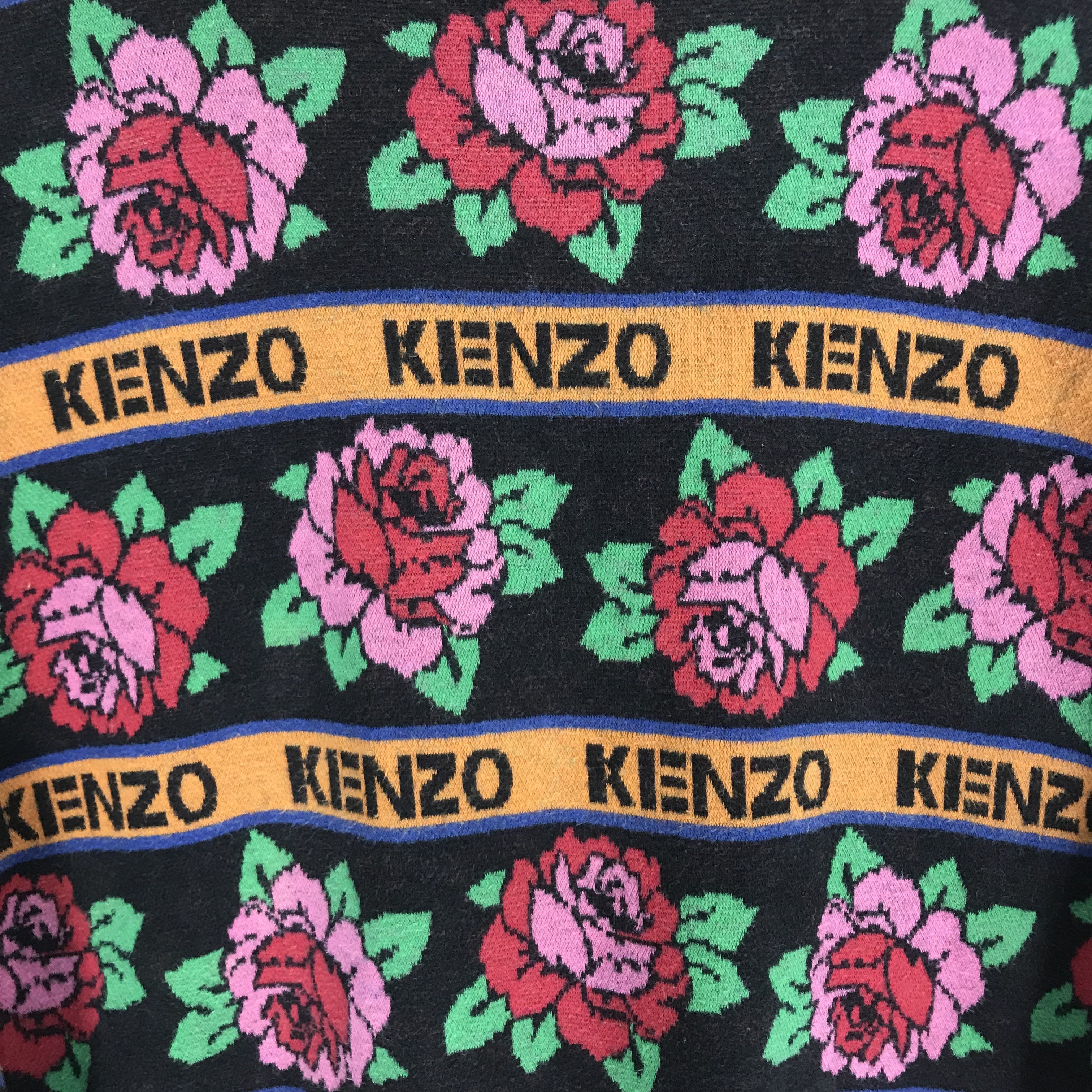Japanese Brand Vintage Kenzo Jeans Floral Overprinted Sweatshirt Size M / US 6-8 / IT 42-44 - 5 Thumbnail