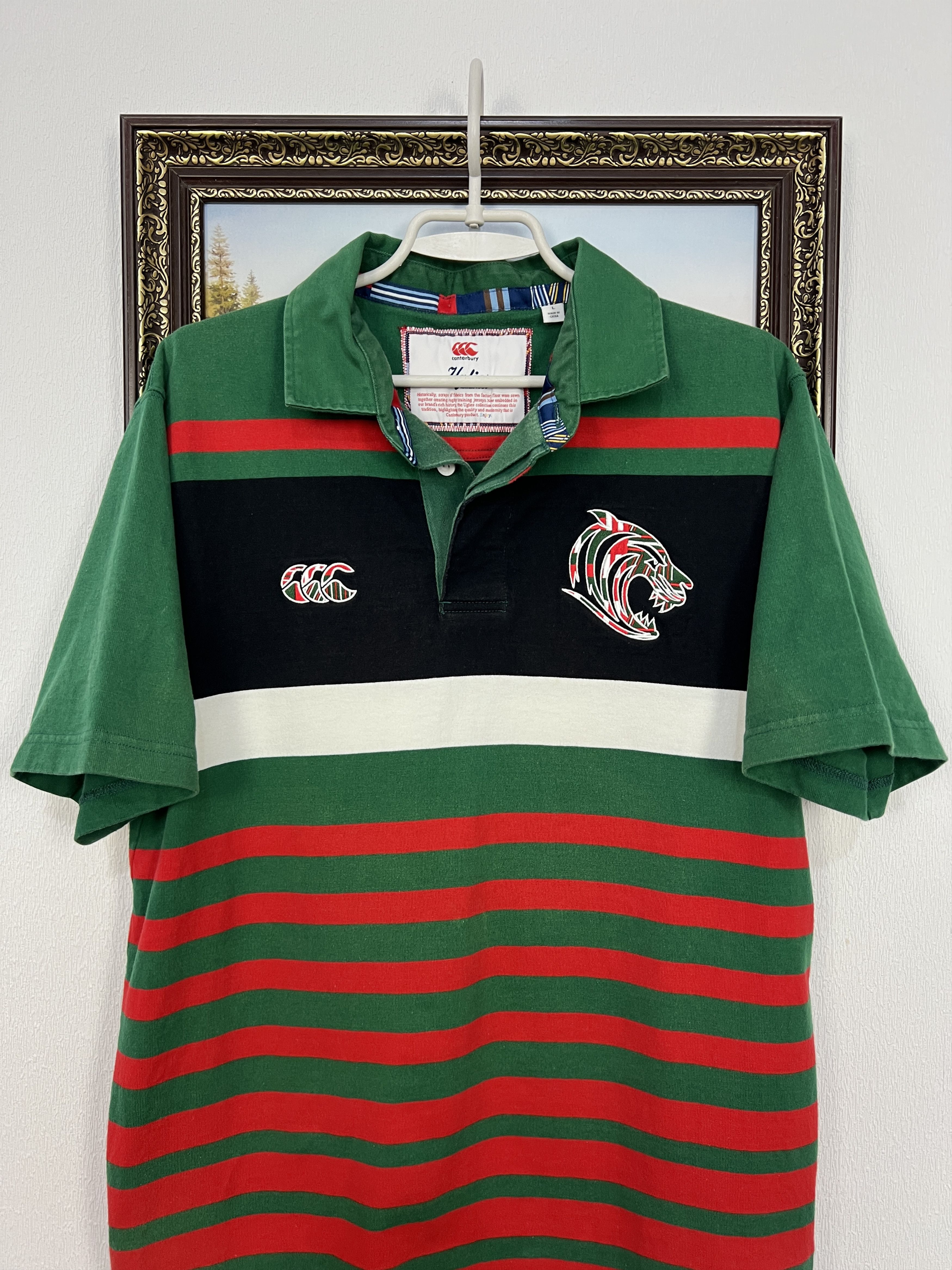 Canterbury of New Zealand Canterbury Leicester Tigers Rugby Union Jersey Mens Polo Size US L / EU 52-54 / 3 - 2 Thumbnail