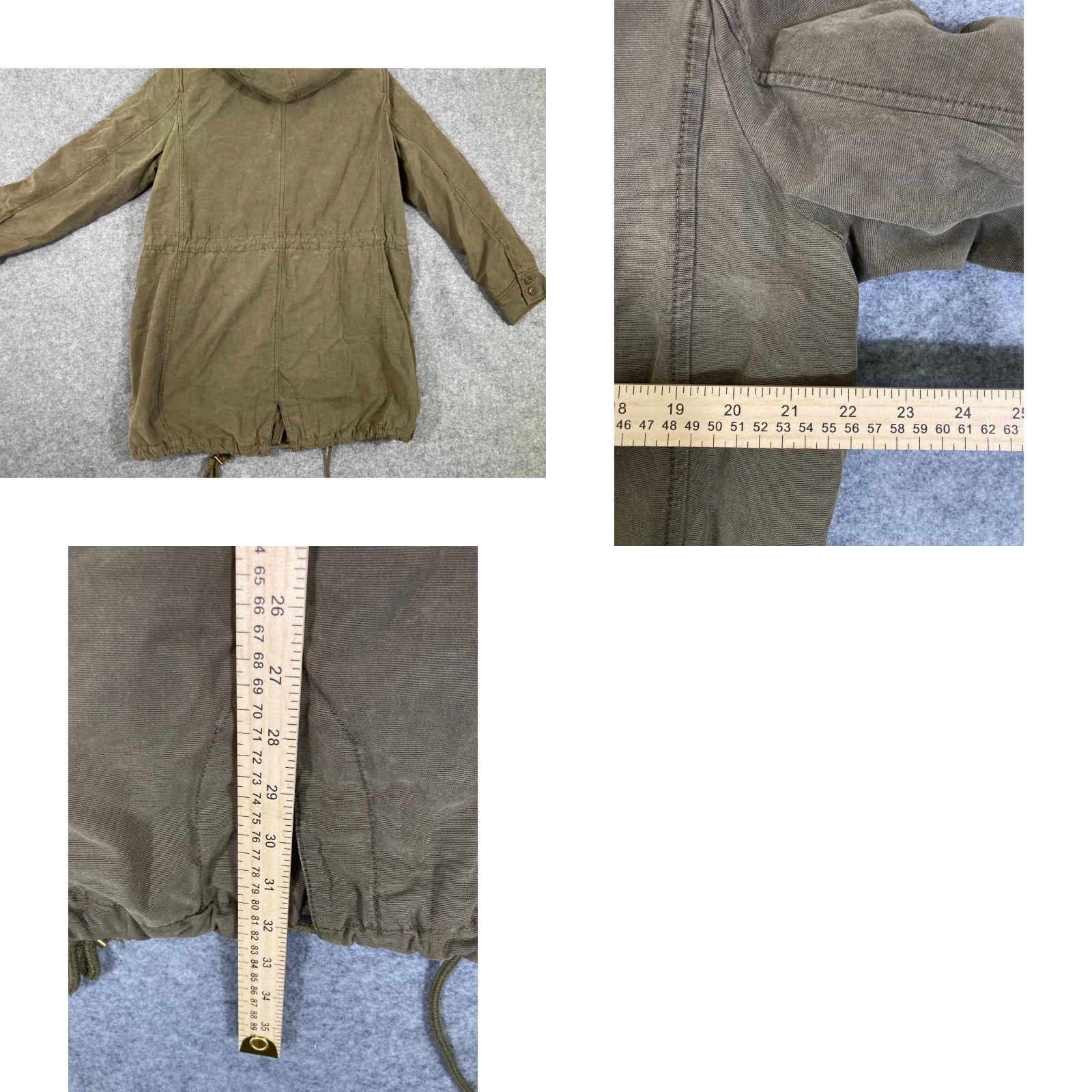 Lucky Brand Lucky Brand Military Parka Jacket Womens L Olive Green Flannel Lined Full Zip Hooded Pockets Casual Outdoor Fall Winter Spring Size L / US 10 / IT 46 - 9 Thumbnail