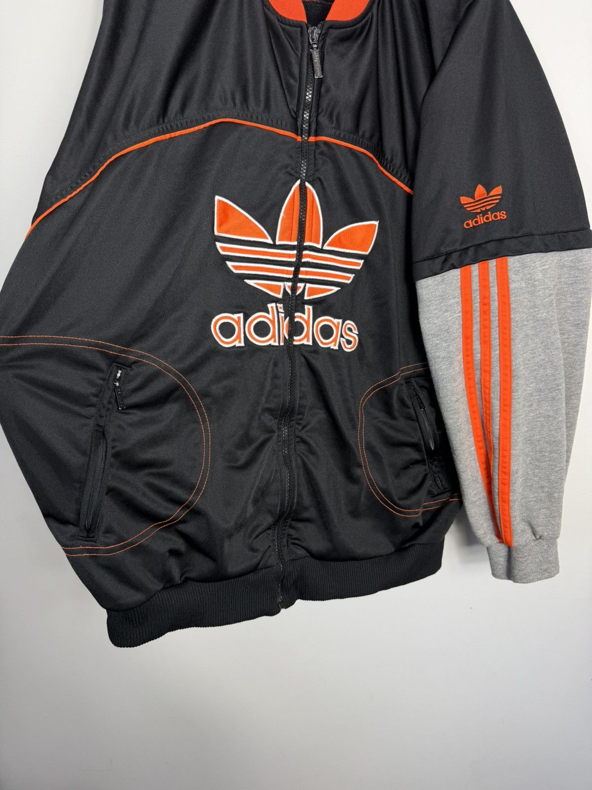 Adidas Adidas Vintage 90's Big Logo Zipped Rare Sweatshirt Size US L / EU 52-54 / 3 - 3 Thumbnail
