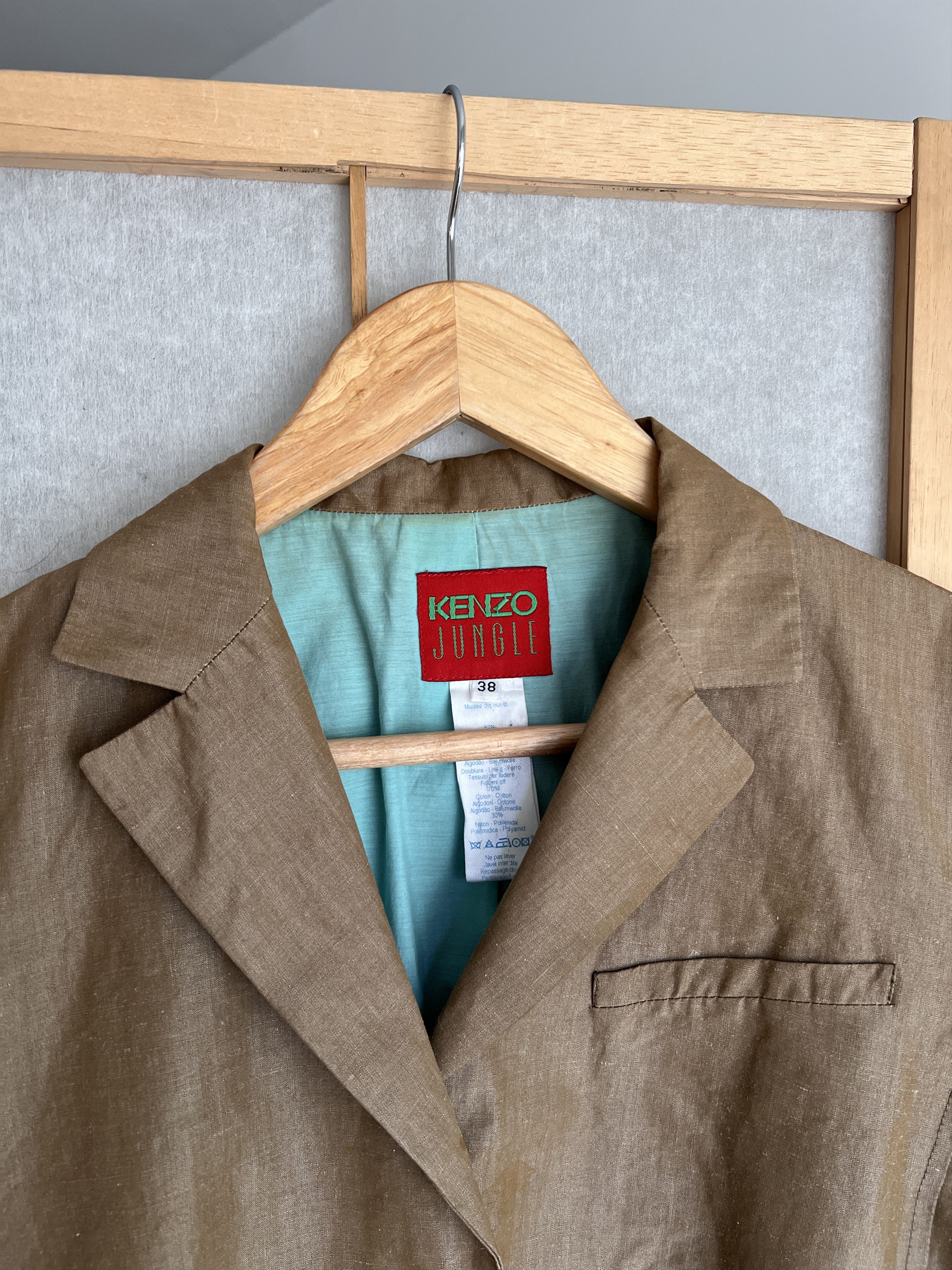 Kenzo Rare! Kenzo Jungle vintage 1990s rami blazer jacket luxury Size M / US 6-8 / IT 42-44 - 6 Thumbnail