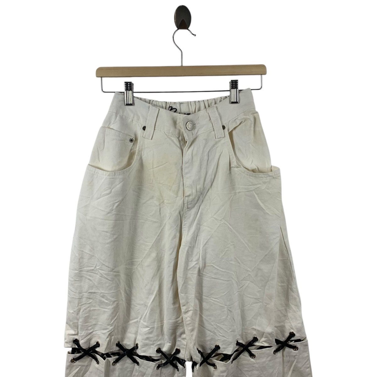 Designer × Japanese Brand RASVOA bowknot knee design baggy wide pants Size US 28 / EU 44 - 2 Thumbnail