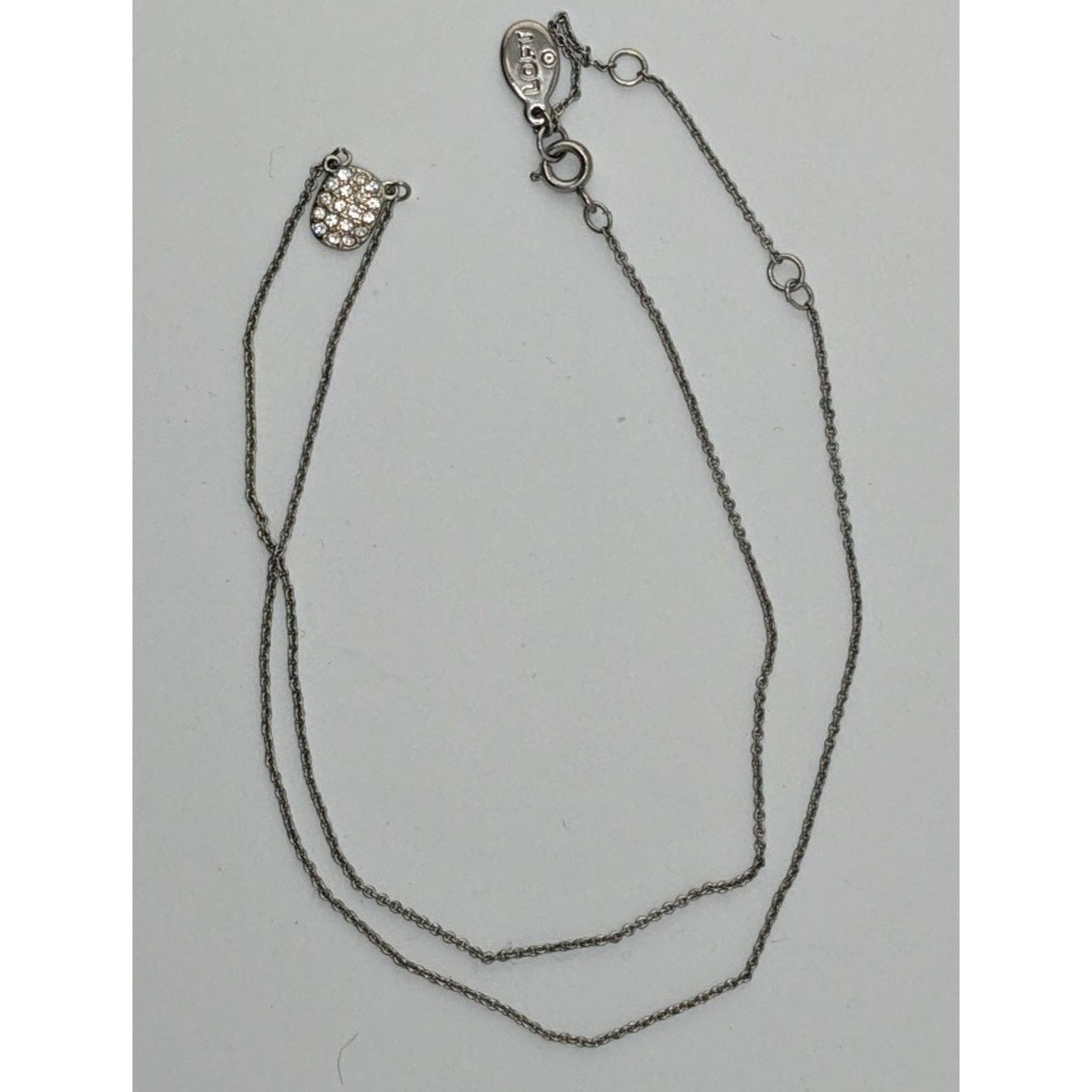 Loft Loft Minimalist Dainty Silver Tone Necklace With Sparkling R Size ONE SIZE - 5 Thumbnail