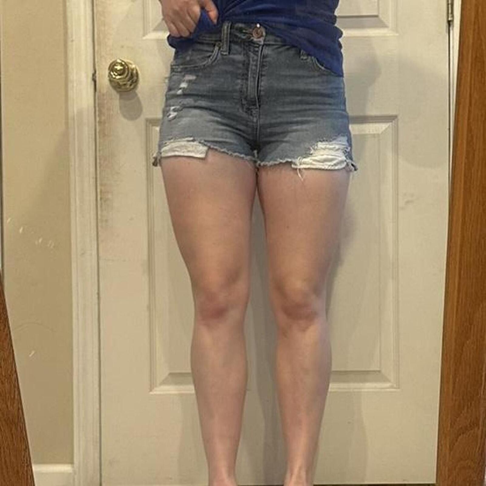 American Eagle Outfitters American Eagle Women's Blue Denim Shorts Size 25" / US 0 / IT 36 - 3 Thumbnail