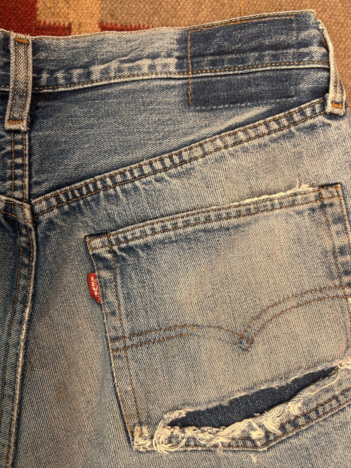 Levi's Vintage Clothing Levi’s Vintage Big E Shorts 90s LVC Denim Shorts Size US 30 / EU 46 - 3 Thumbnail
